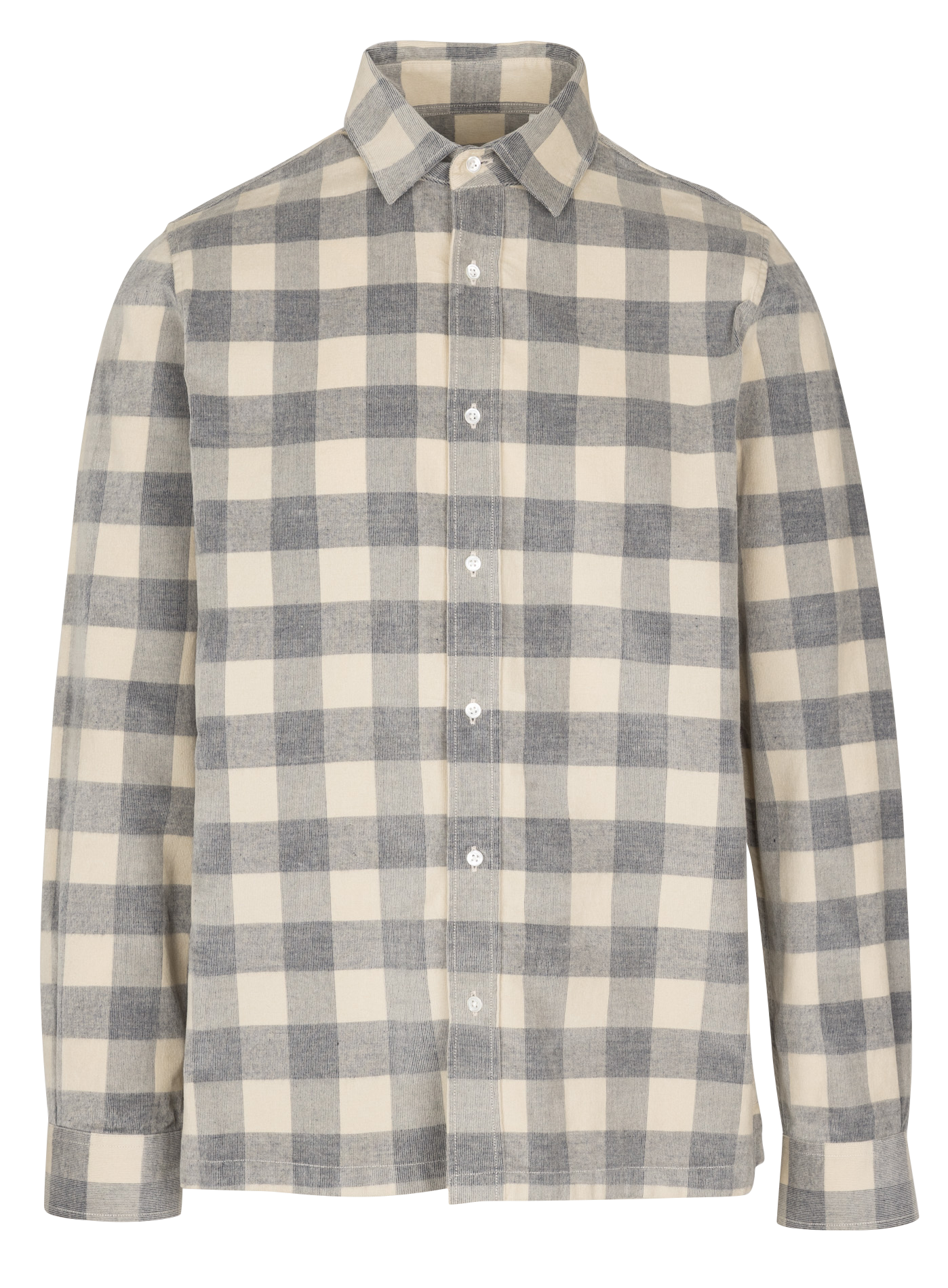 Gerade Velours-Bluse mit Karomuster IKKS Beige