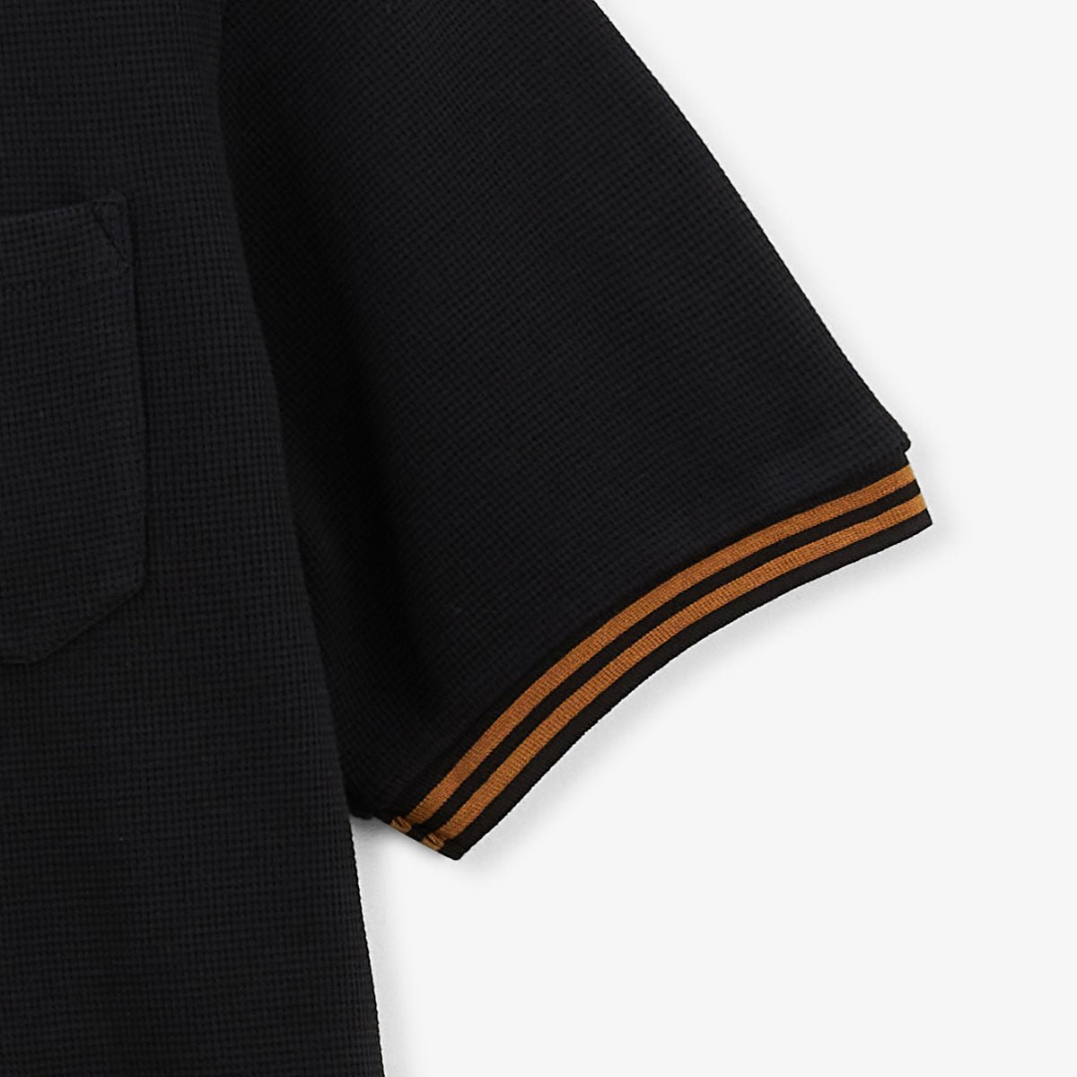 Short-sleeved waffle fabric polo SERGE BLANCO Black