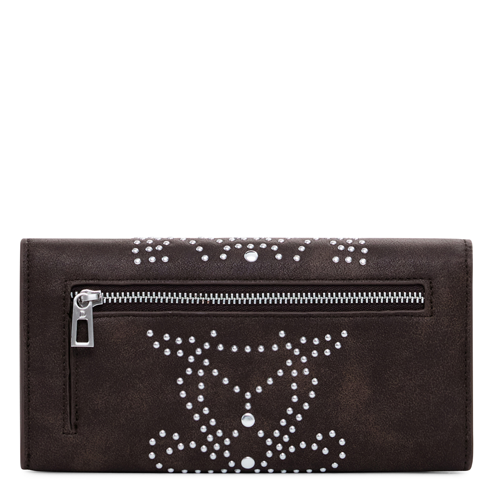 Portemonnee met studs van imitatieleer DESIGUAL Bruin