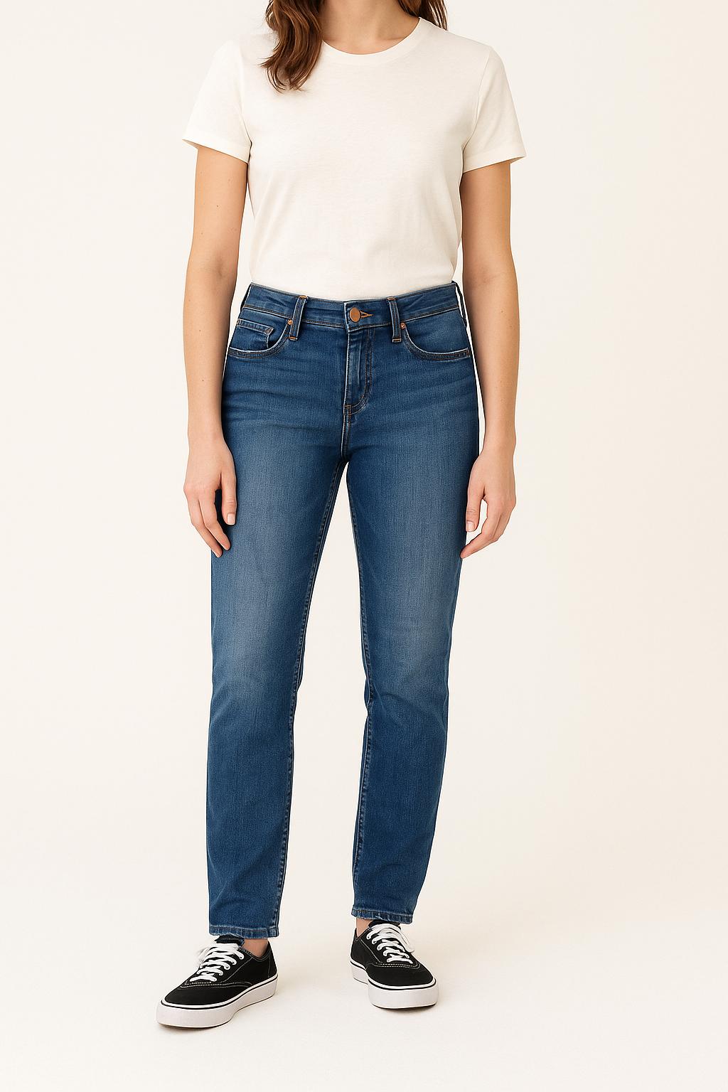 Cropped slim jeans with studs LEVI'S - Seconde main Blue