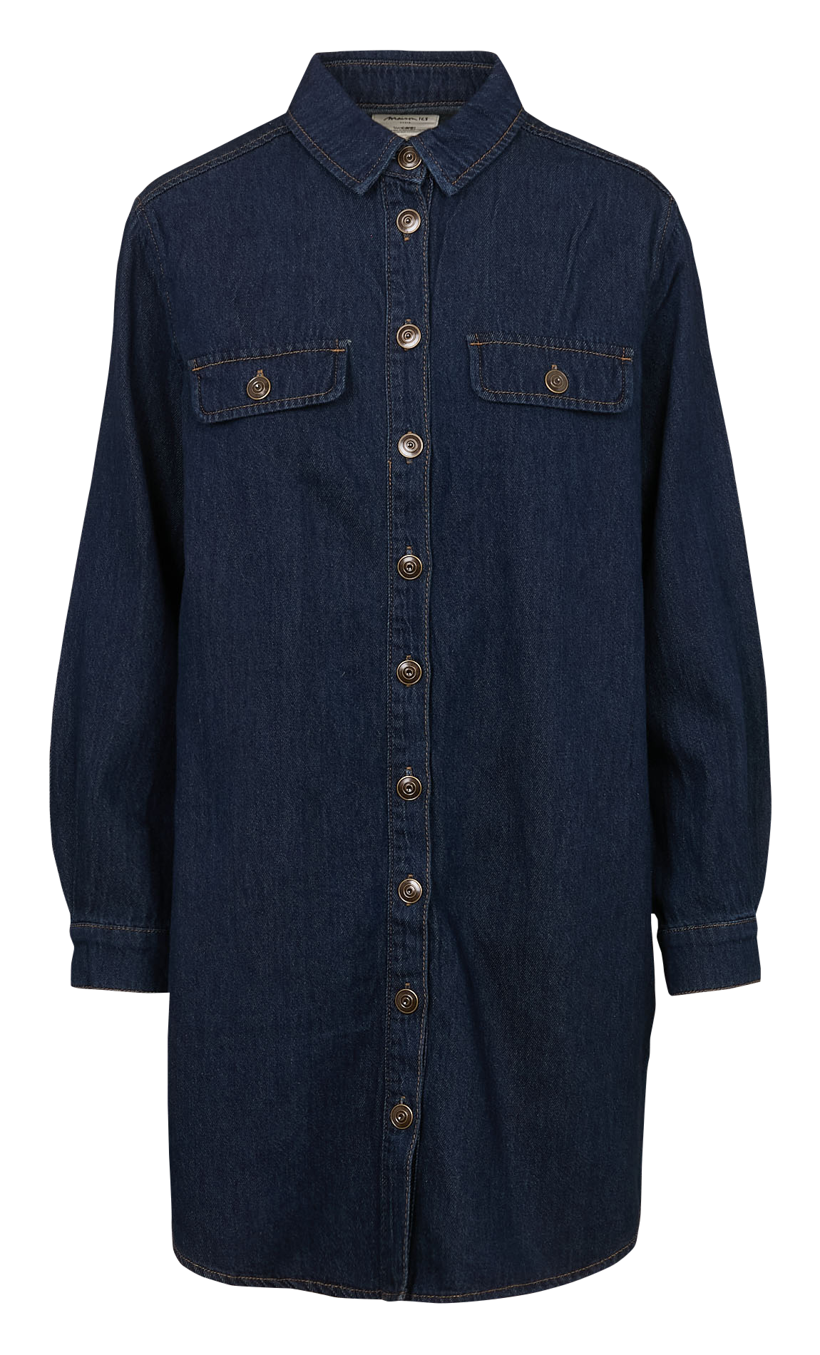 Short button-up denim shirt dress MAISON 123 Blue