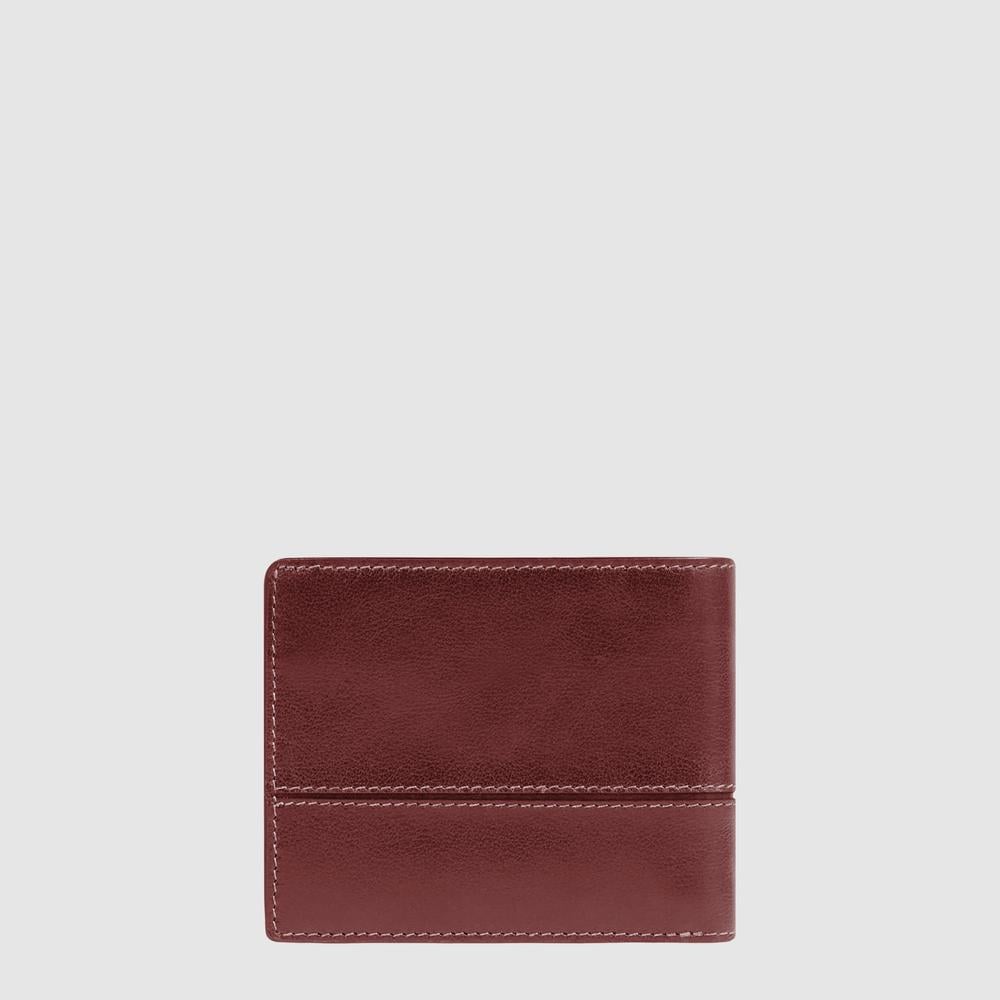 Men's wallet with coin pocket, credit card slots, removable flap, and RFID protection PIQUADRO Brown