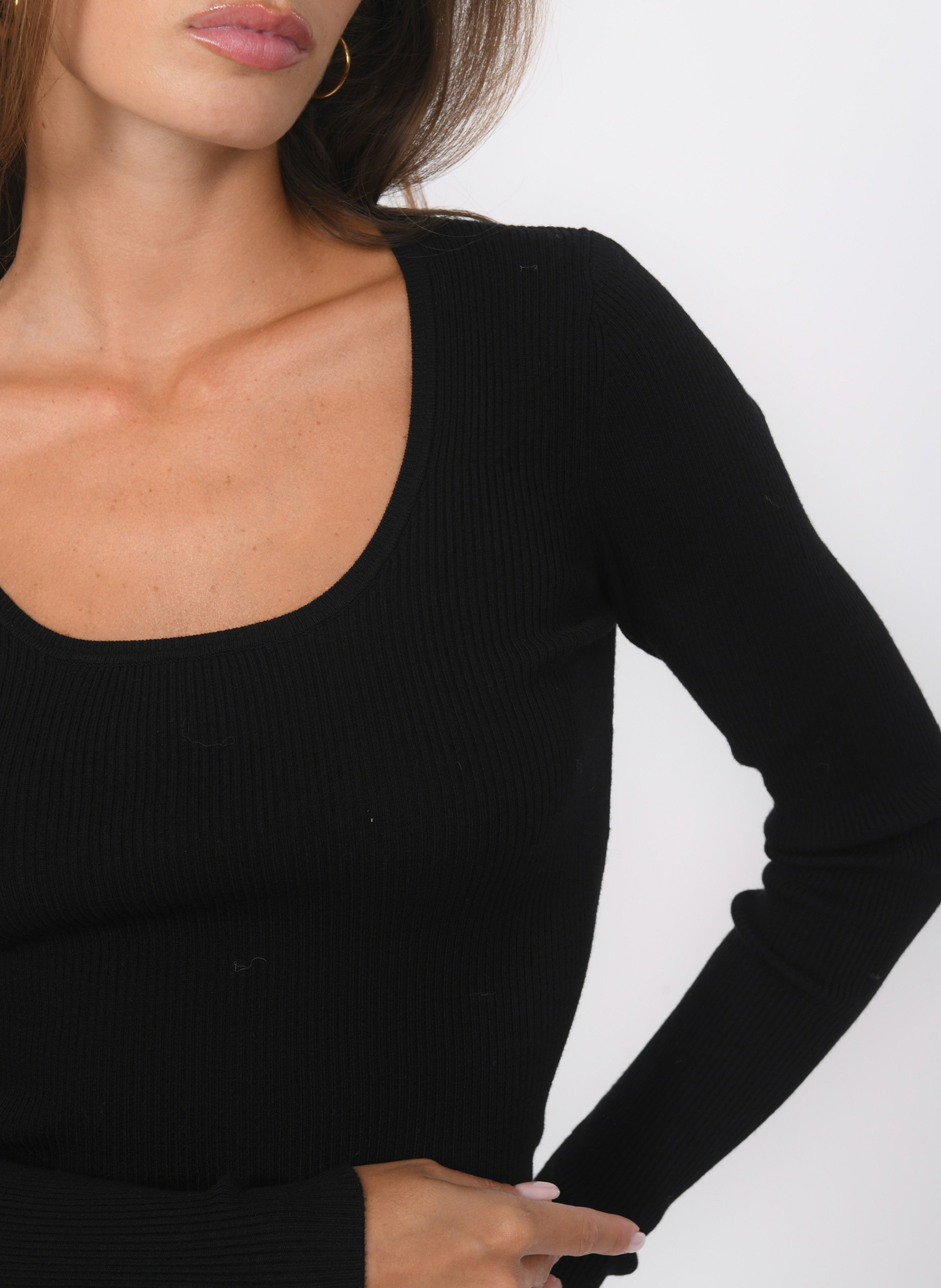 Kurzärmliger Pullover mit Rundhalsausschnitt KOOKAI Schwarz