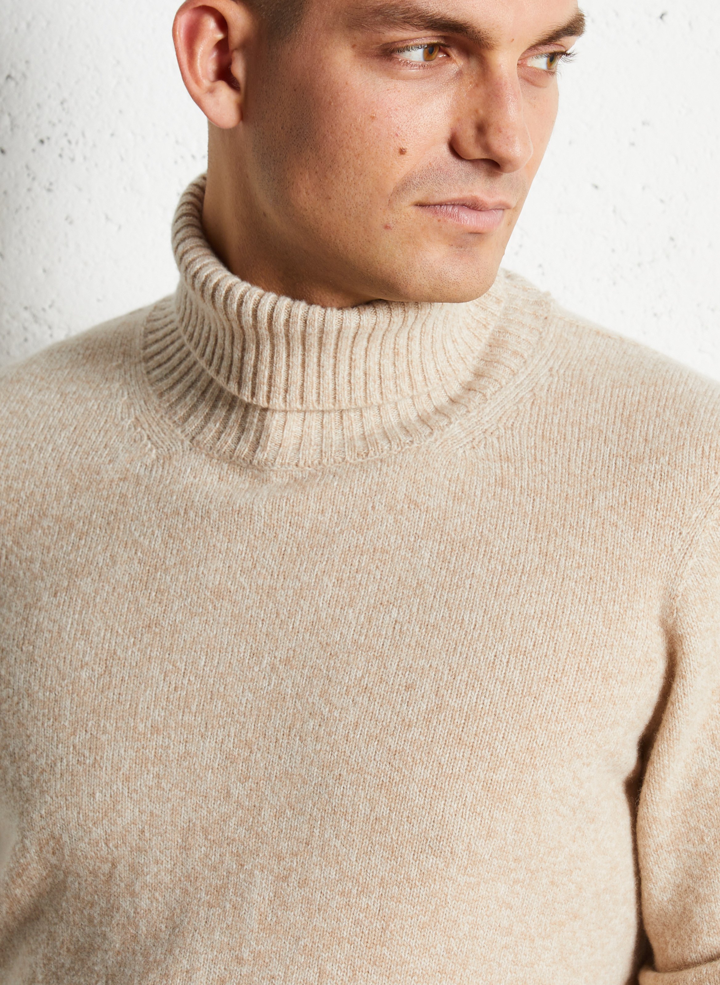 Col roulé droit en laine HARTFORD Multicolore