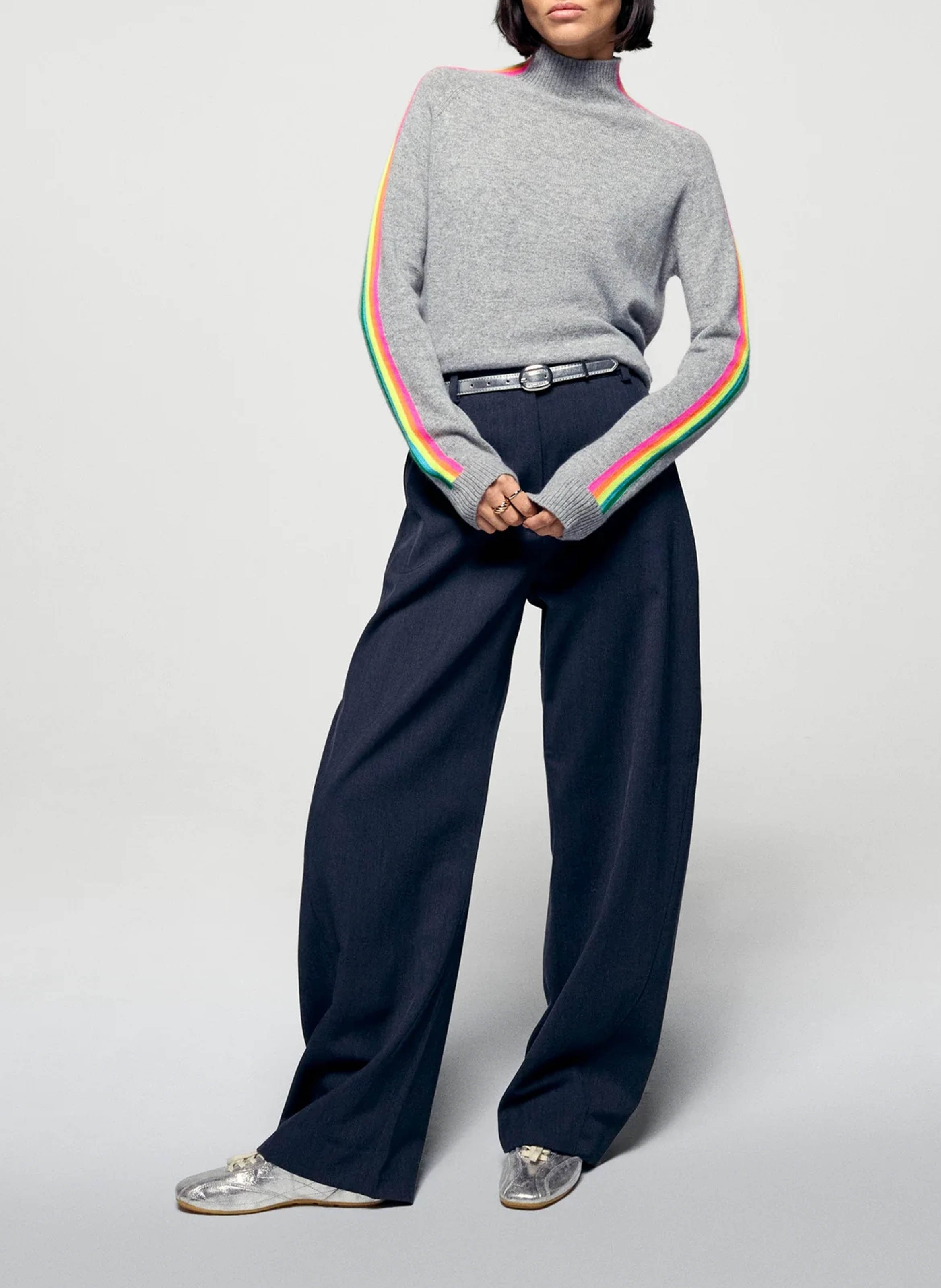 Oversized turtleneck cashmere sweater FROM FUTURE Grey