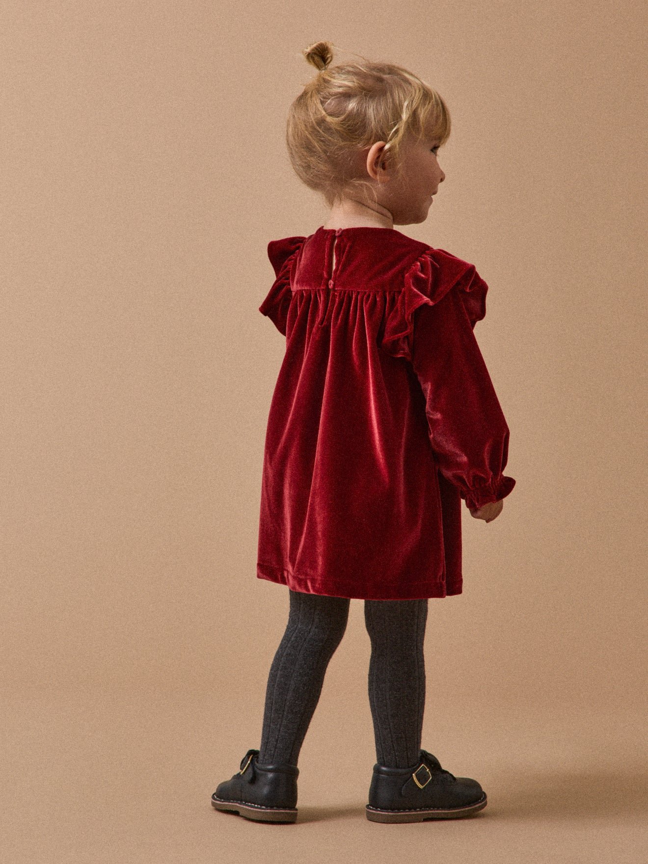 Velvet Dress CYRILLUS Red