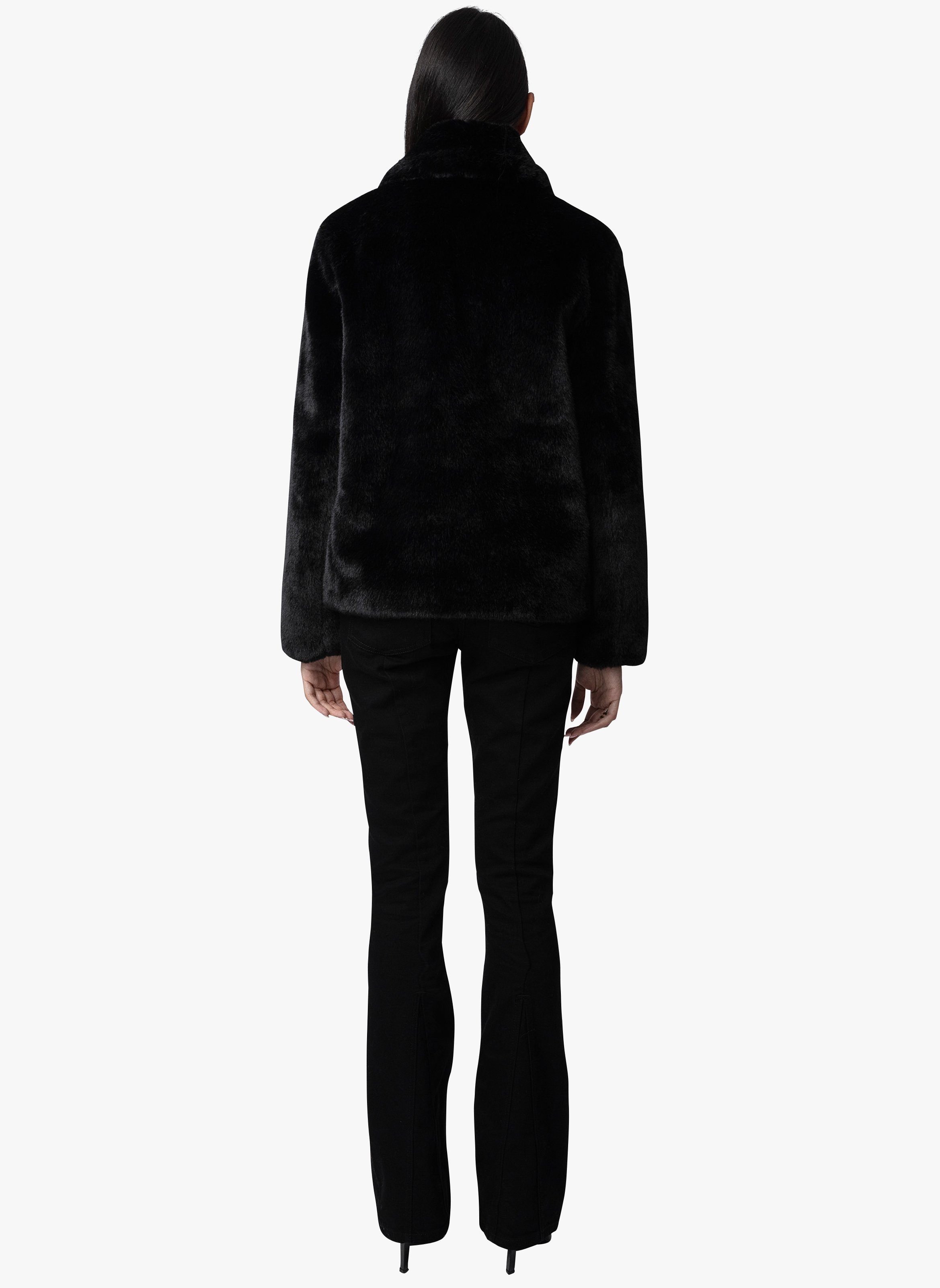 Manteau zippé en fausse fourrure ZADIG&VOLTAIRE Noir