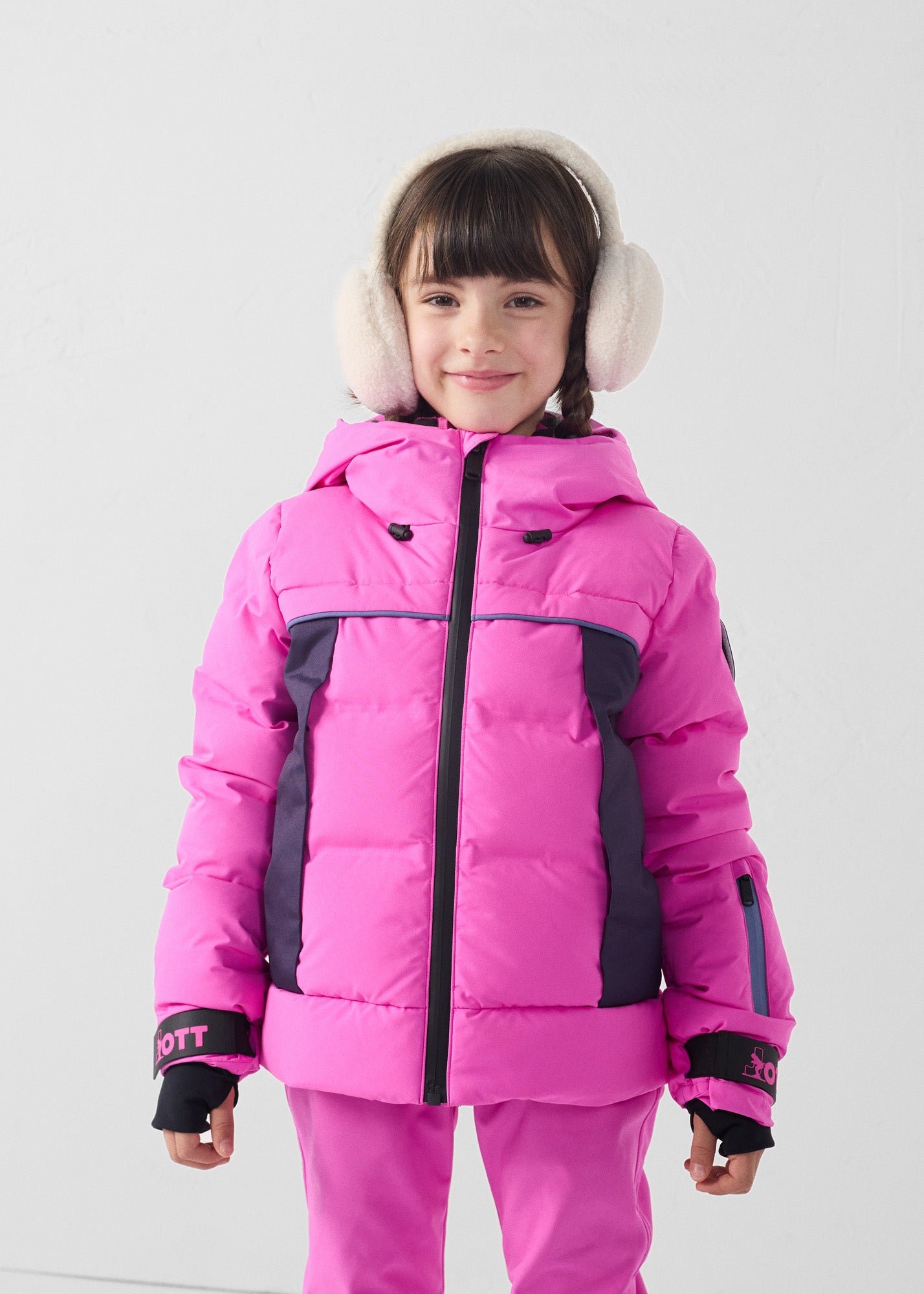 Doudoune ski enfant grand froid cembros JOTT Rose