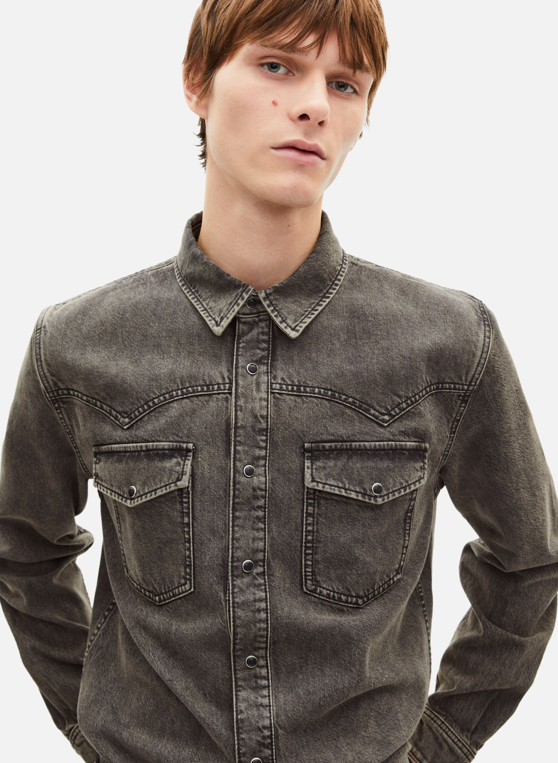 Denim shirt THE KOOPLES Grey