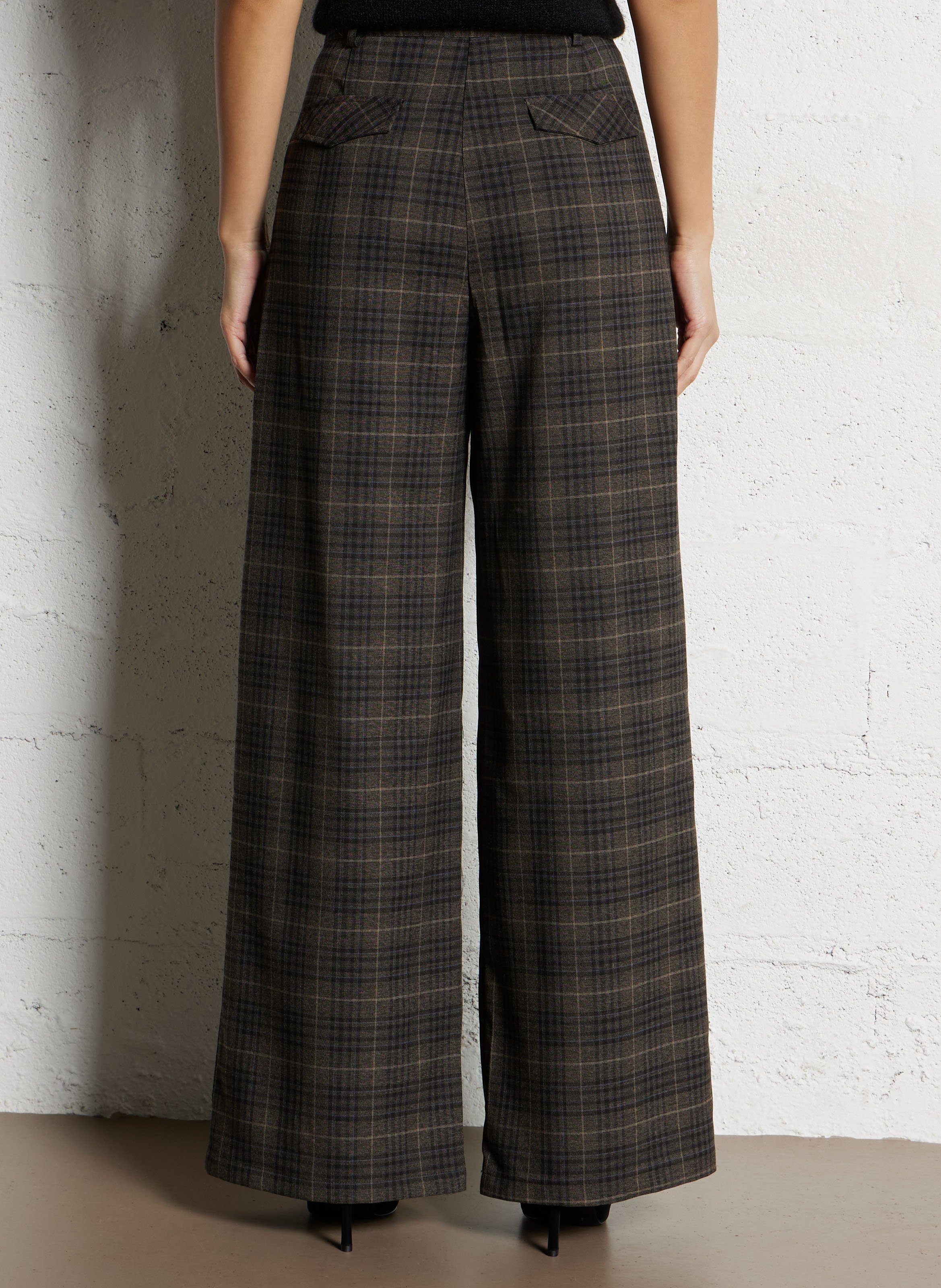 Checked straight-leg pants LA PETITE ETOILE Multicolored