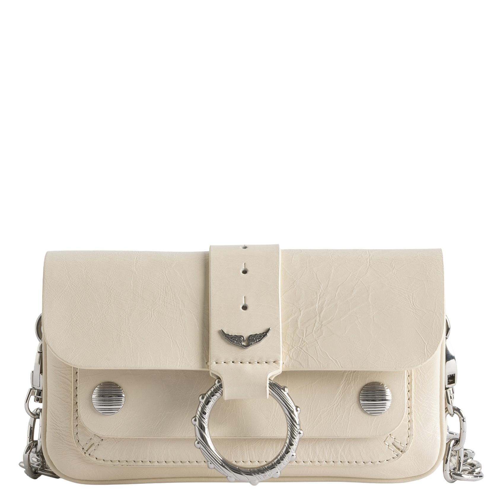Mini sac en cuir effet vintage ZADIG&VOLTAIRE Blanc