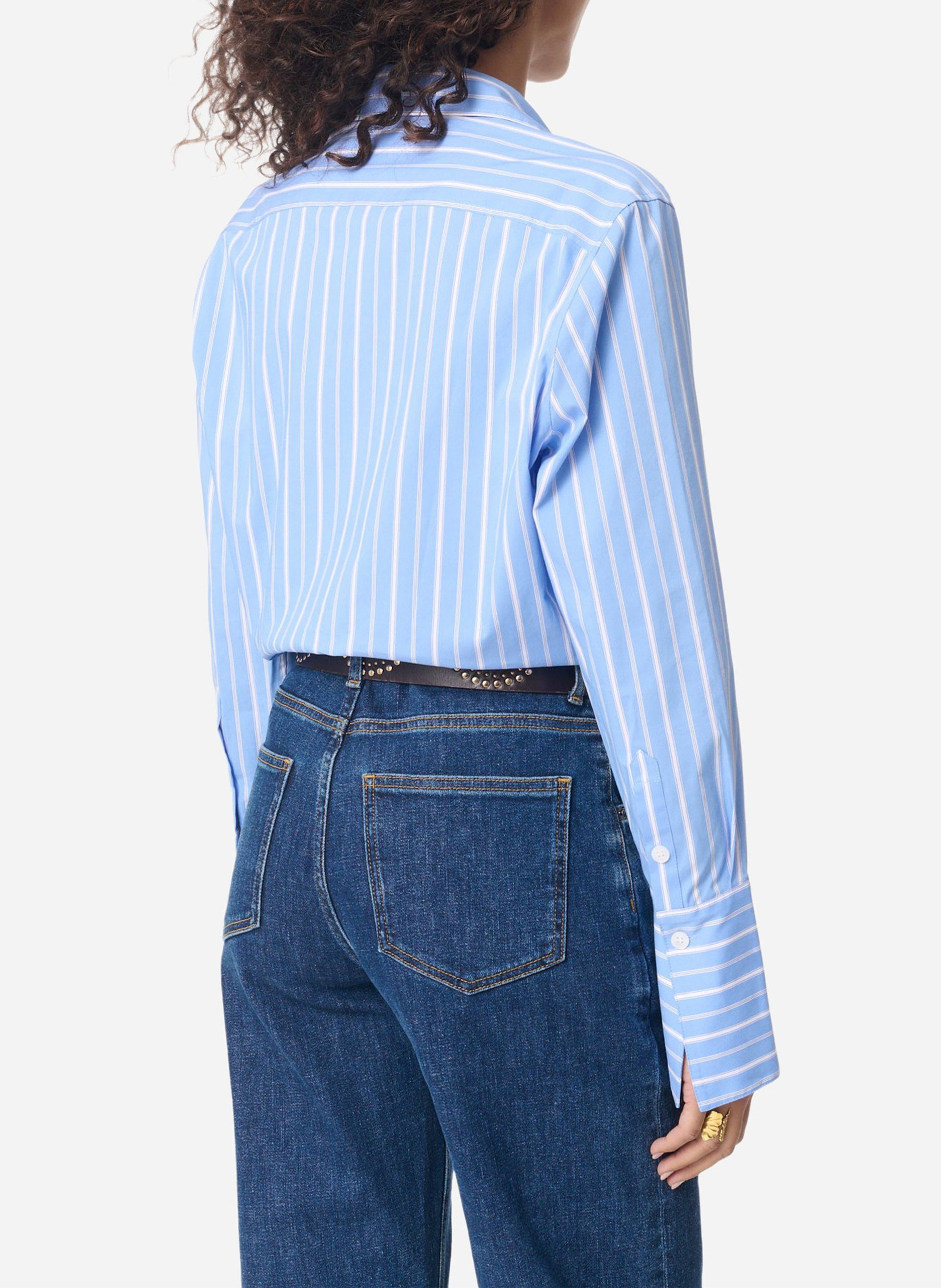 Chemise col classique en coton mélangé VANESSA BRUNO Bleu