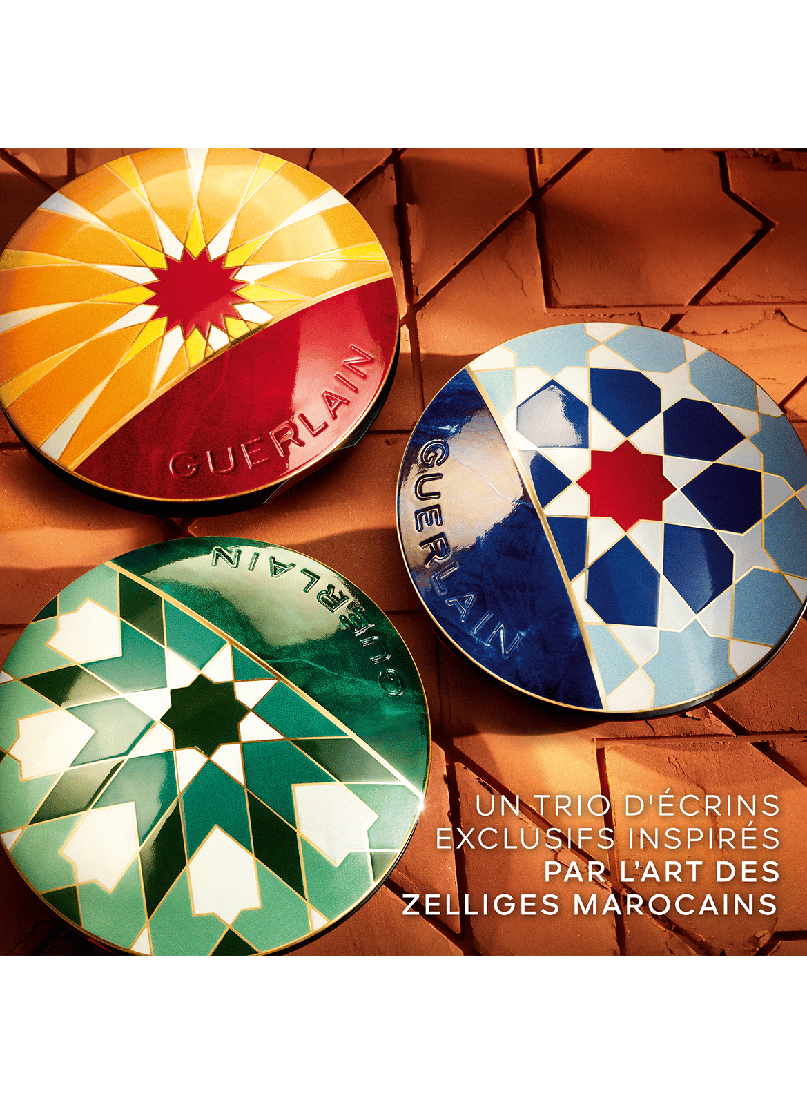 TERRACOTTA GOLDEN DUNES The Radiant Natural Glow Powder Limited Edition GUERLAIN 03 blue dakhla - moyen doré