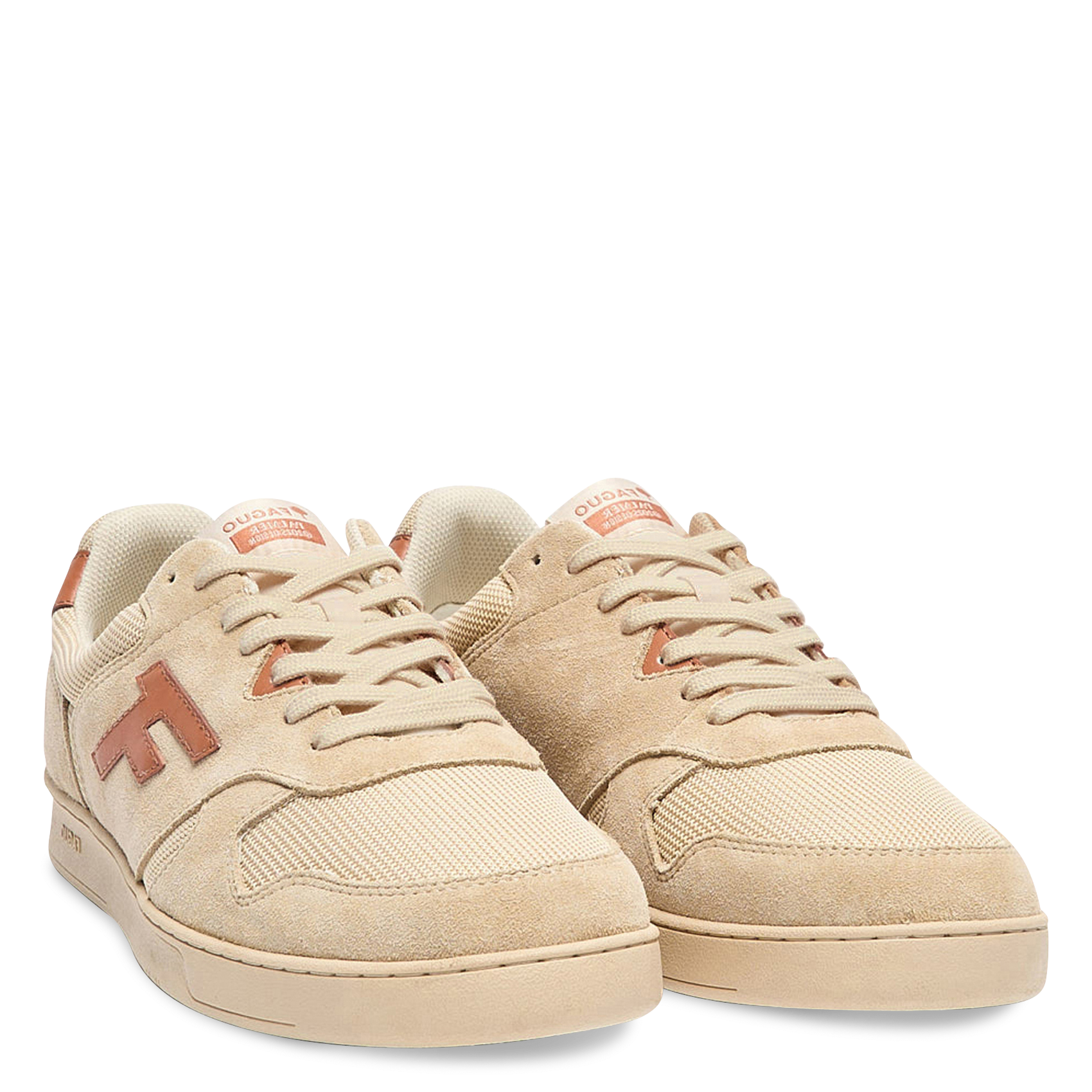 Baskets basses bi-matière FAGUO Beige