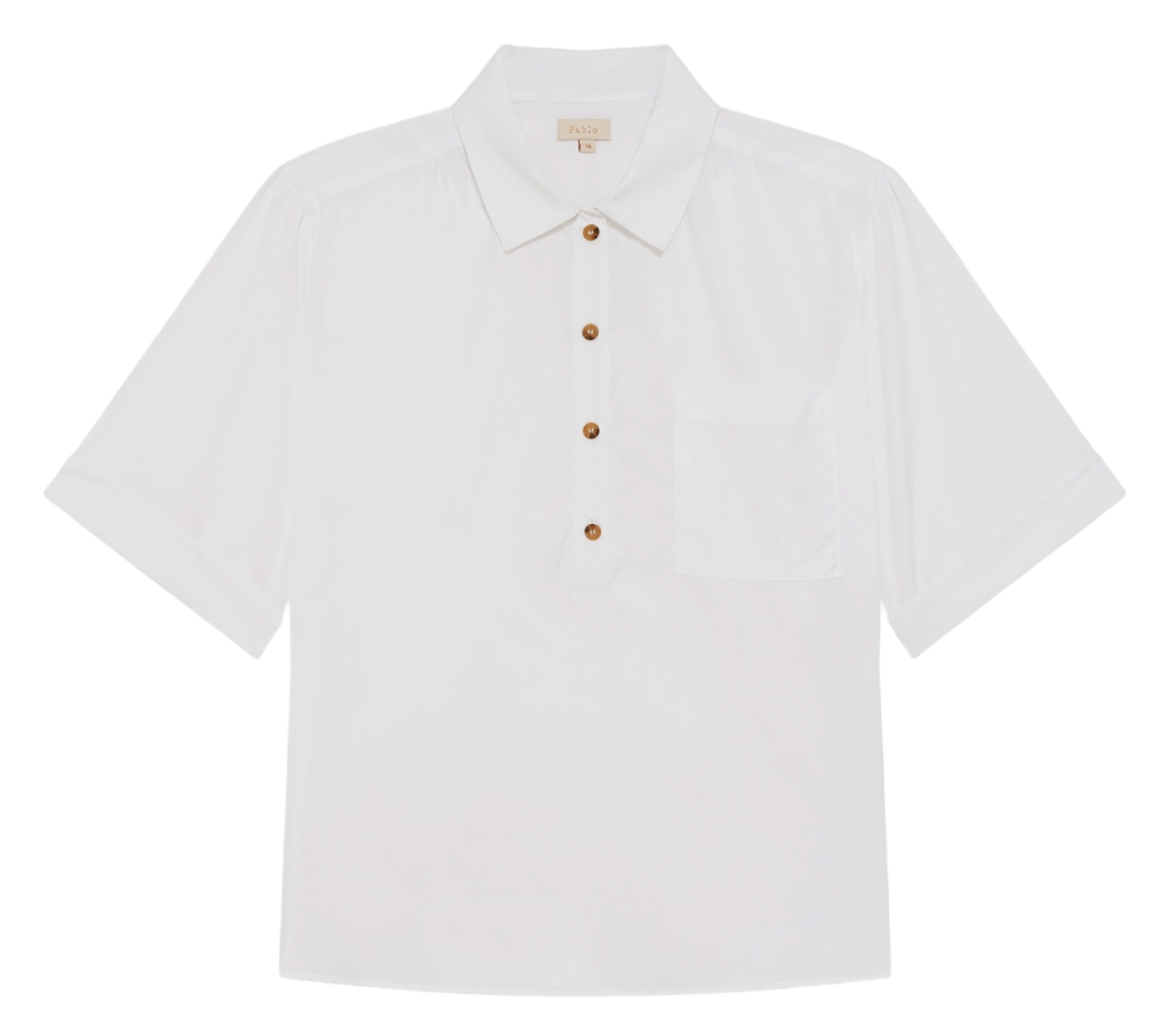 Loose-fit cotton blouse PABLO White