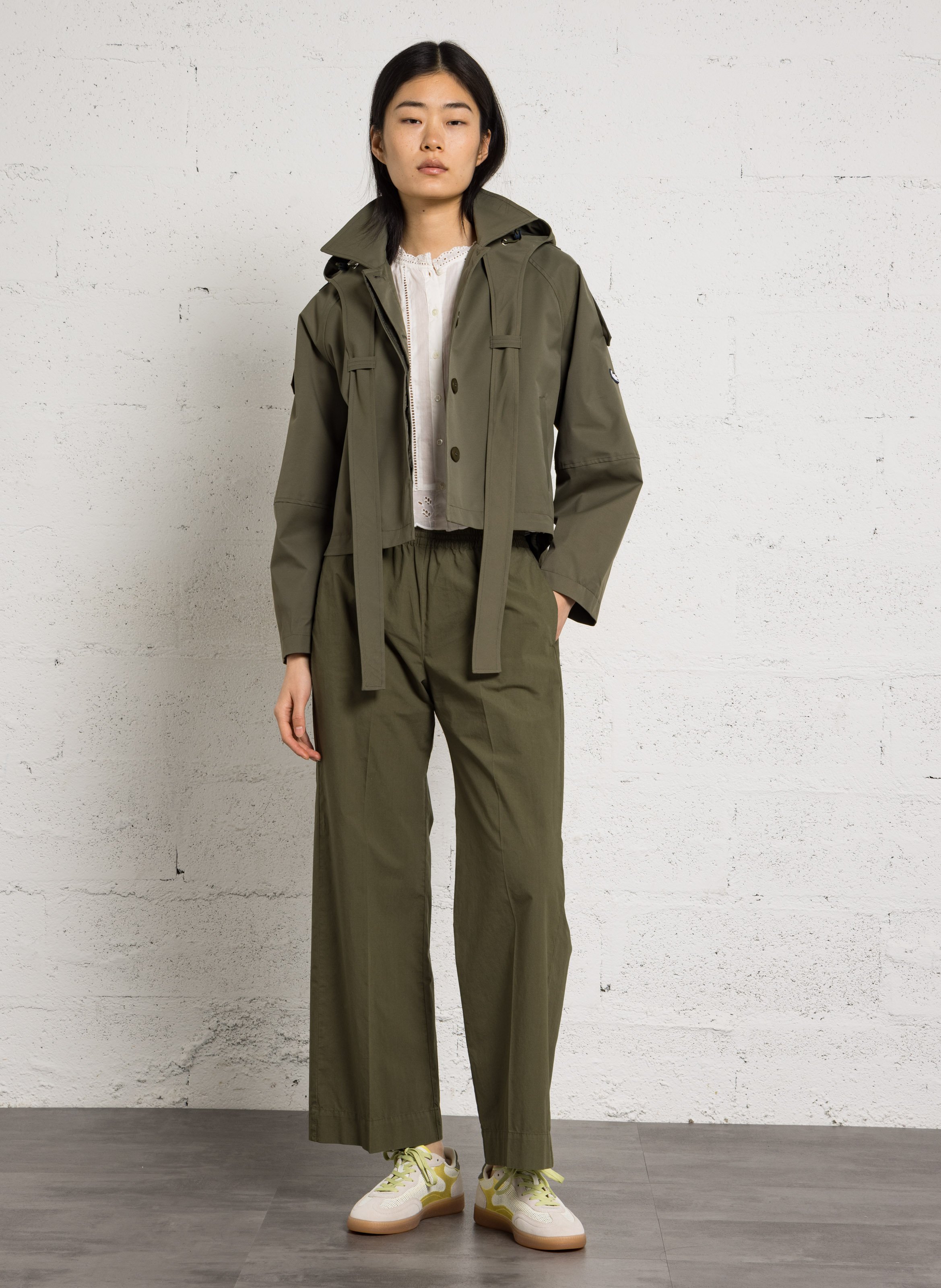 Loose-fit jacket with hood FLOTTE Green