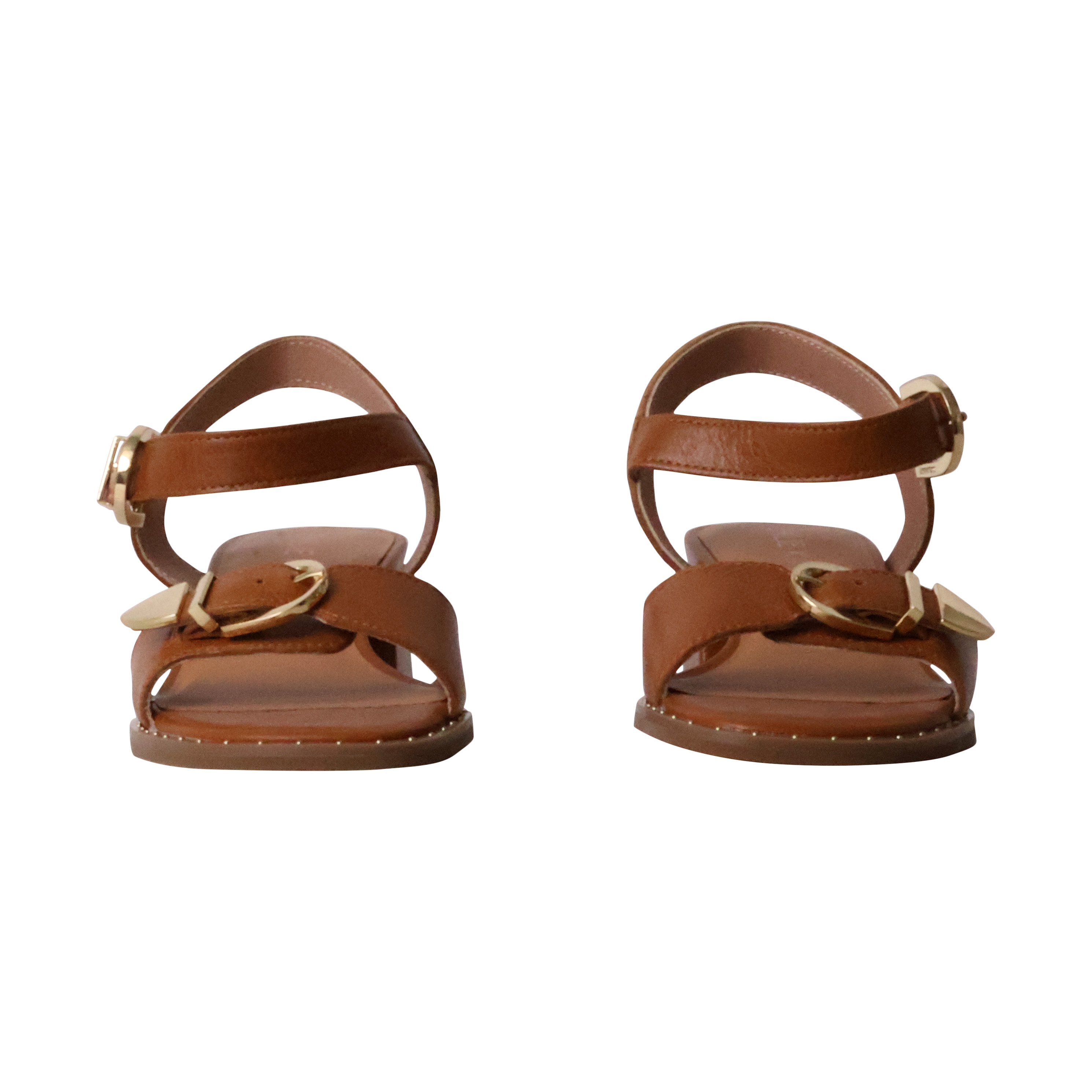 Leather heeled sandals - Keith EMILIE KARSTON Brown