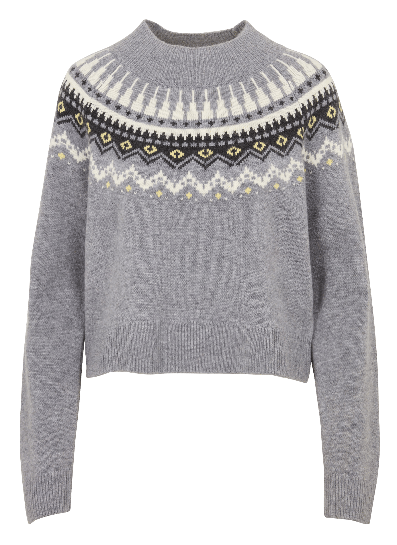 Jacquardtrui met ronde hals SUNCOO Grijs