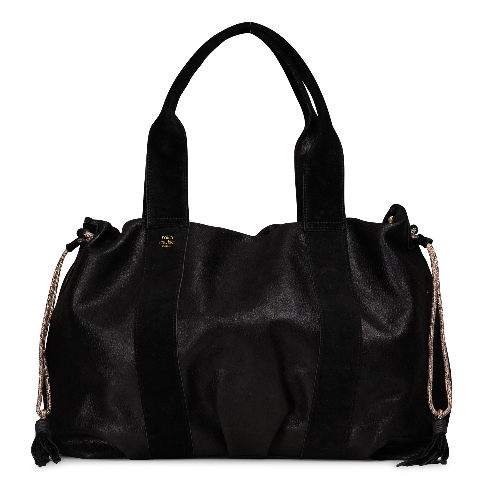 Sac porté épaule en cuir MILA LOUISE Noir
