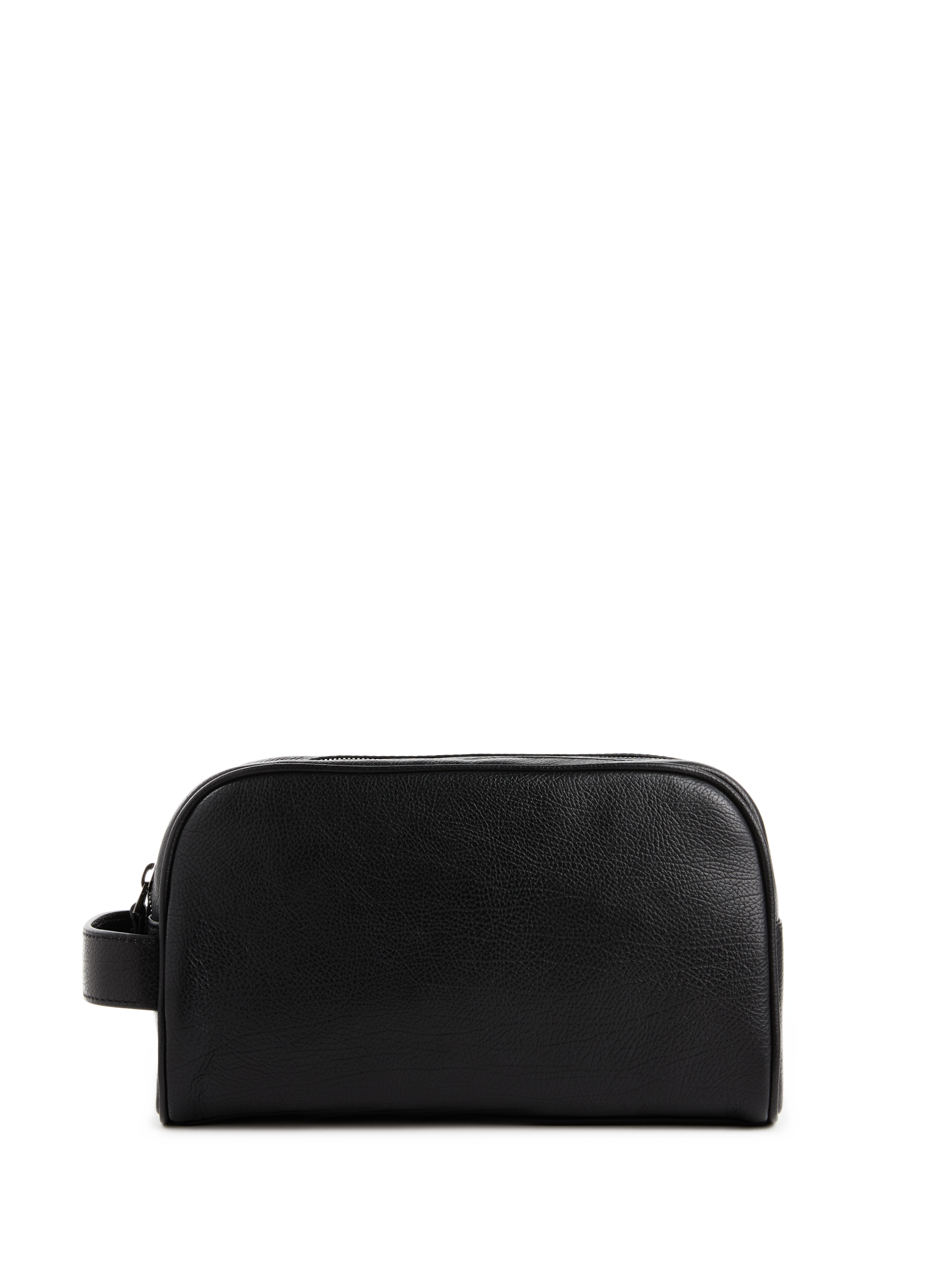 Grained leather travel pouch hex pr139582 more leather black SAISON 1865 Black