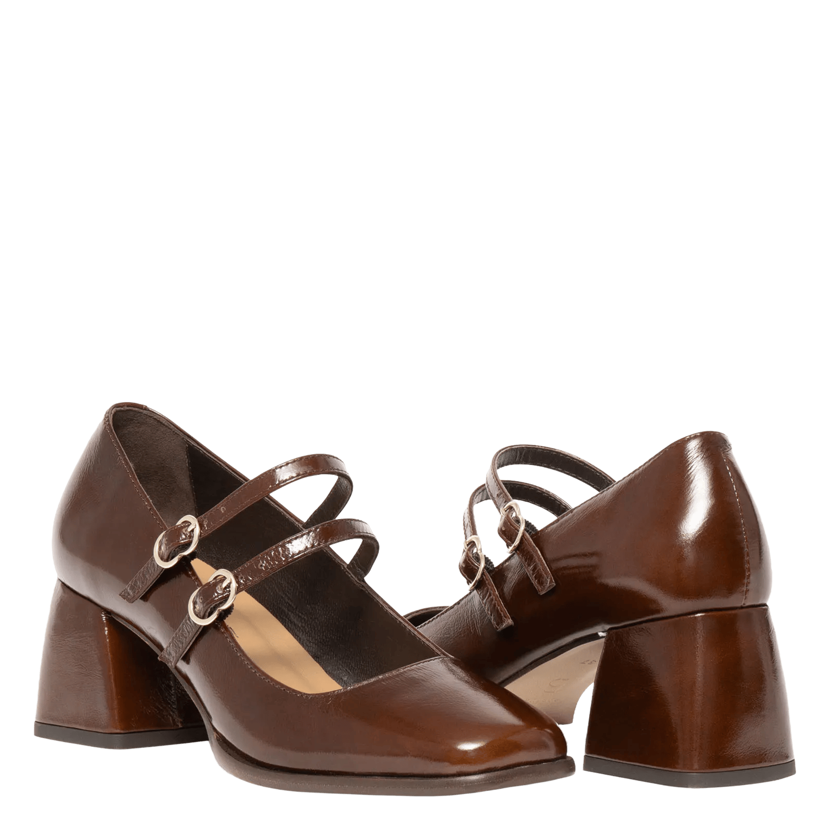 Leather pumps BOCAGE Brown