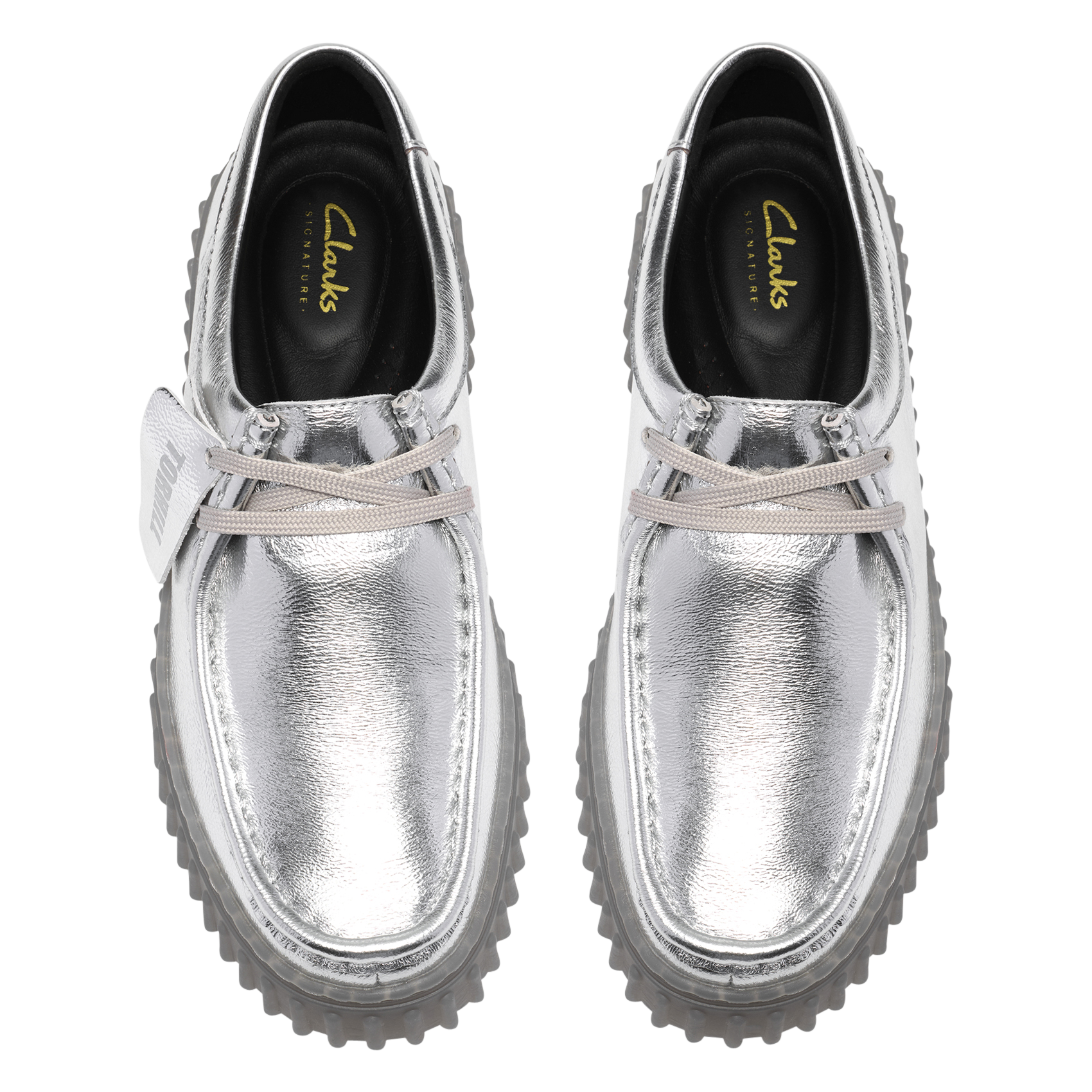 Metallic-Lederstiefel CLARKS Silber