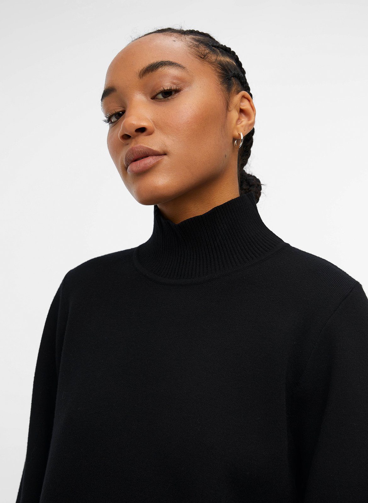 Pull droit col montant VILA Noir
