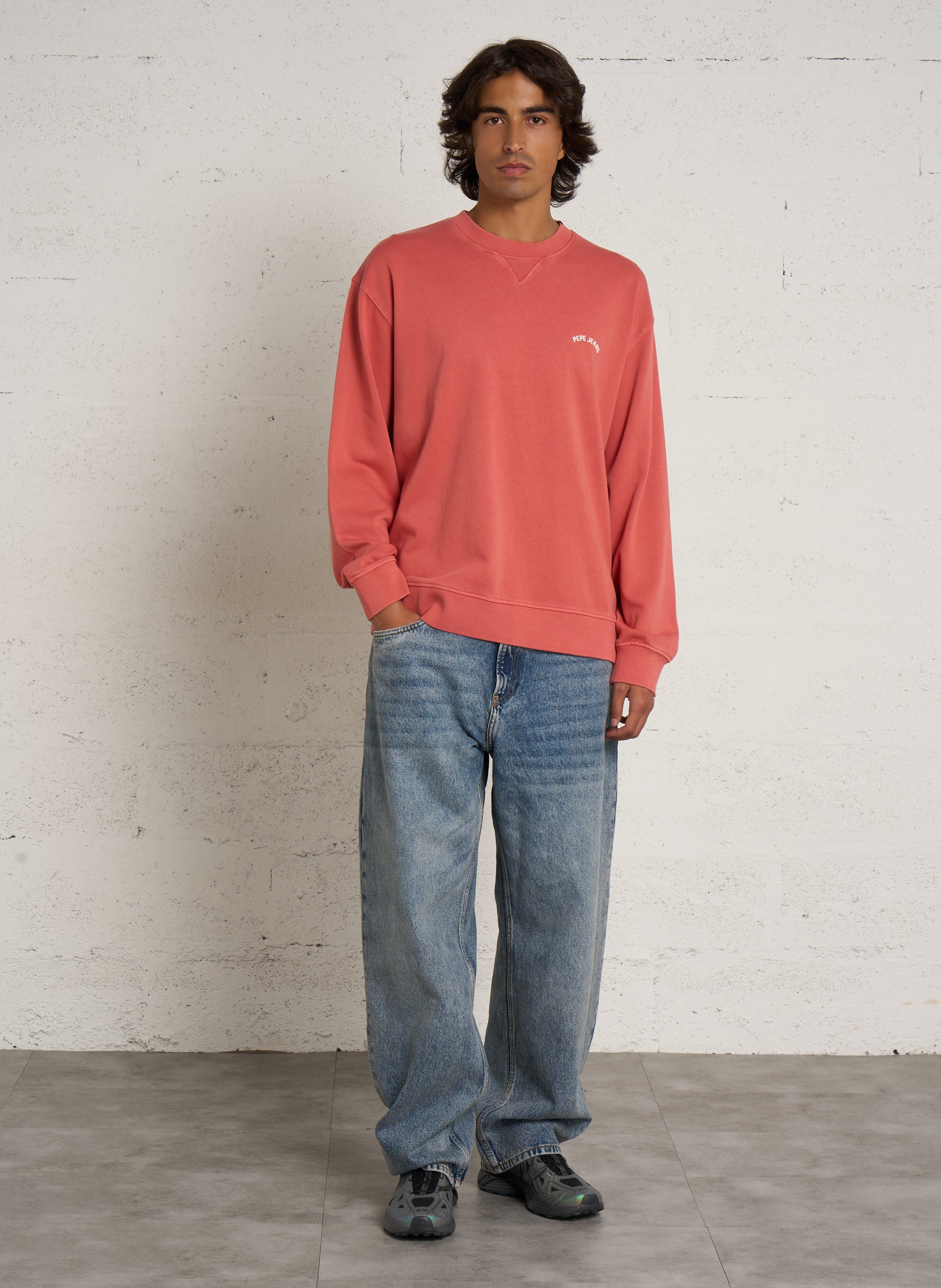 Oversize-Sweatshirt aus Baumwolle PEPE JEANS Rot