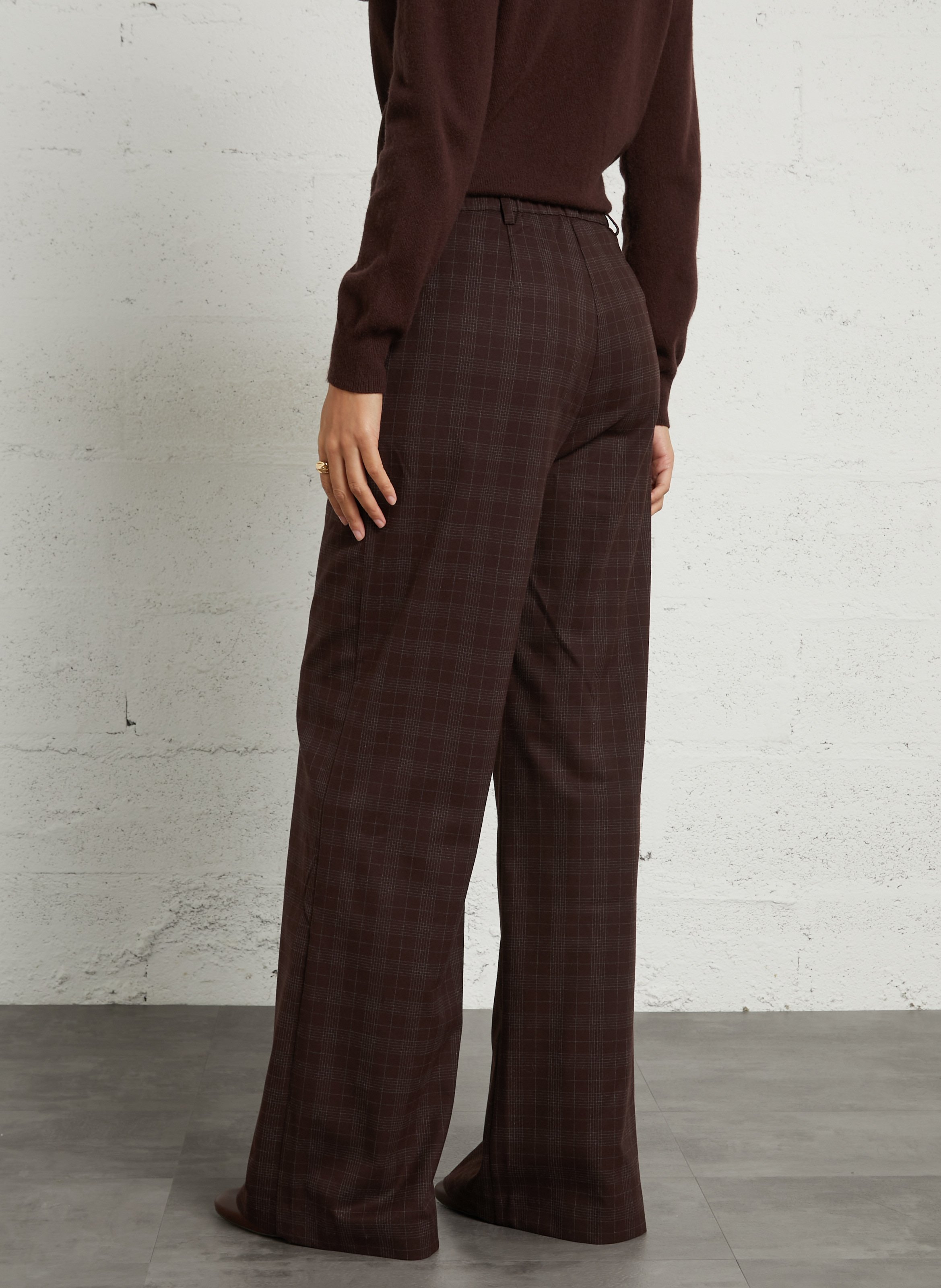 Weite Karohose NICE THINGS Pflaume