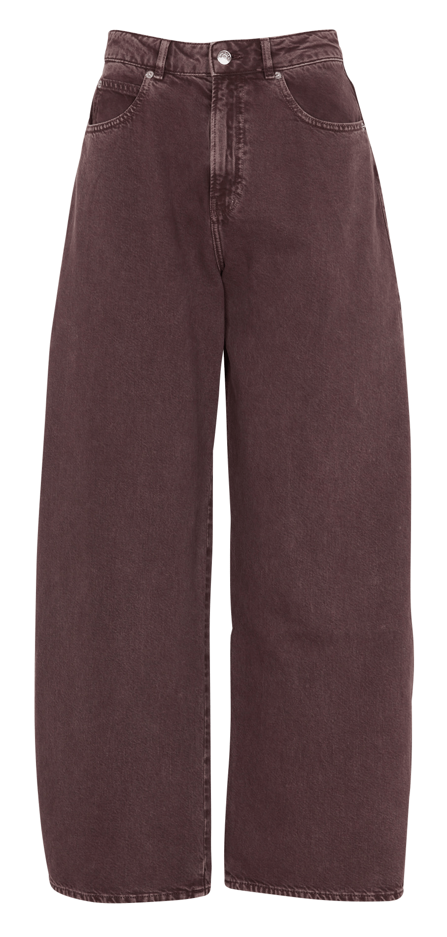 Balloon-fit cotton jeans BERENICE Plums