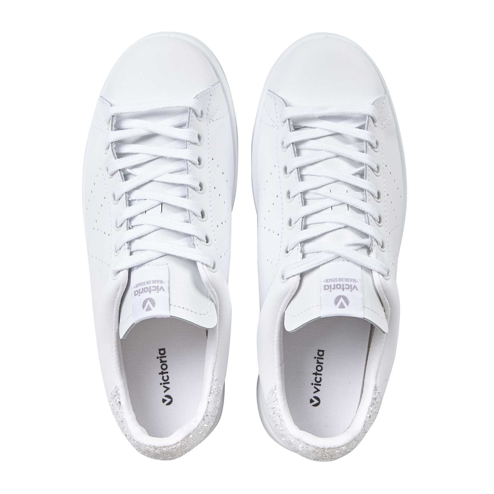 Low leather trainers VICTORIA White