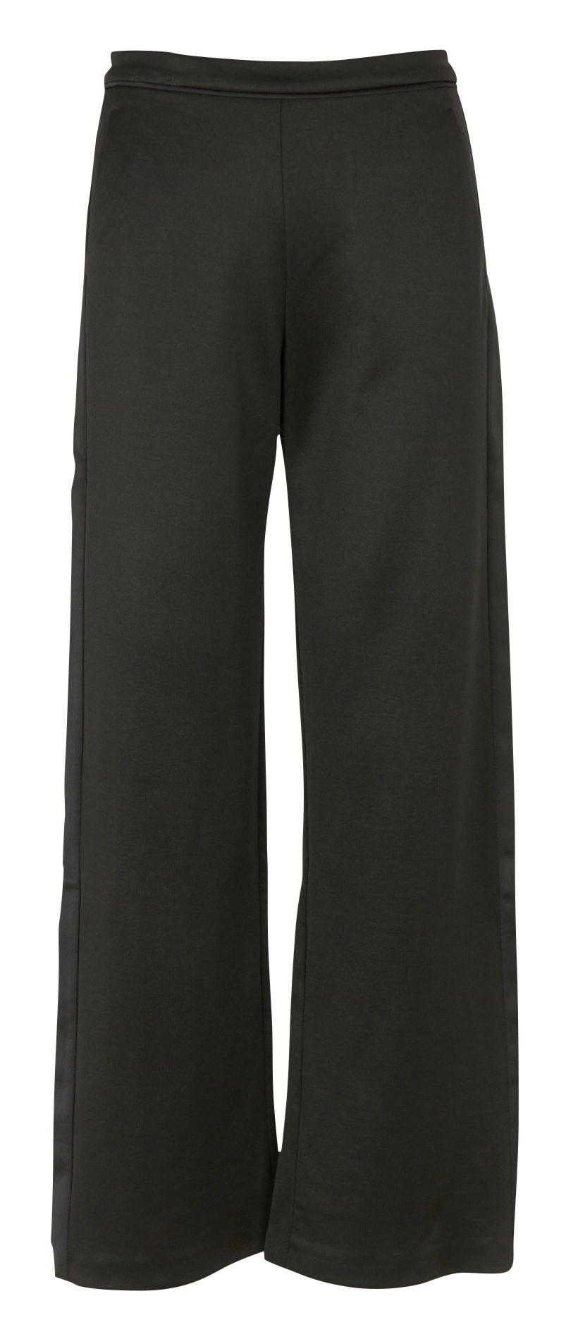 Wijde broek van jersey Zwart