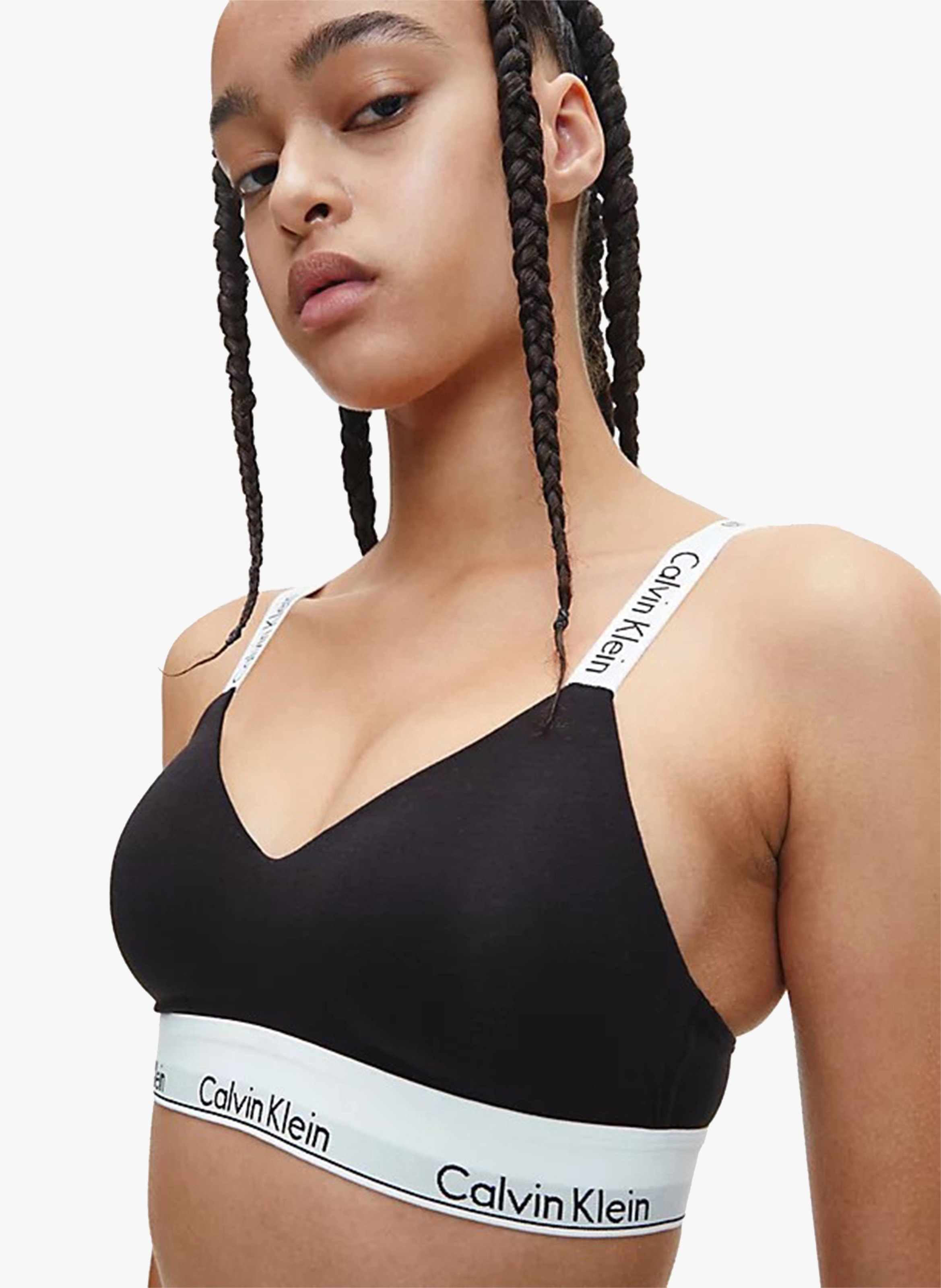 Cotton-blend bralette CALVIN KLEIN UNDERWEAR Black