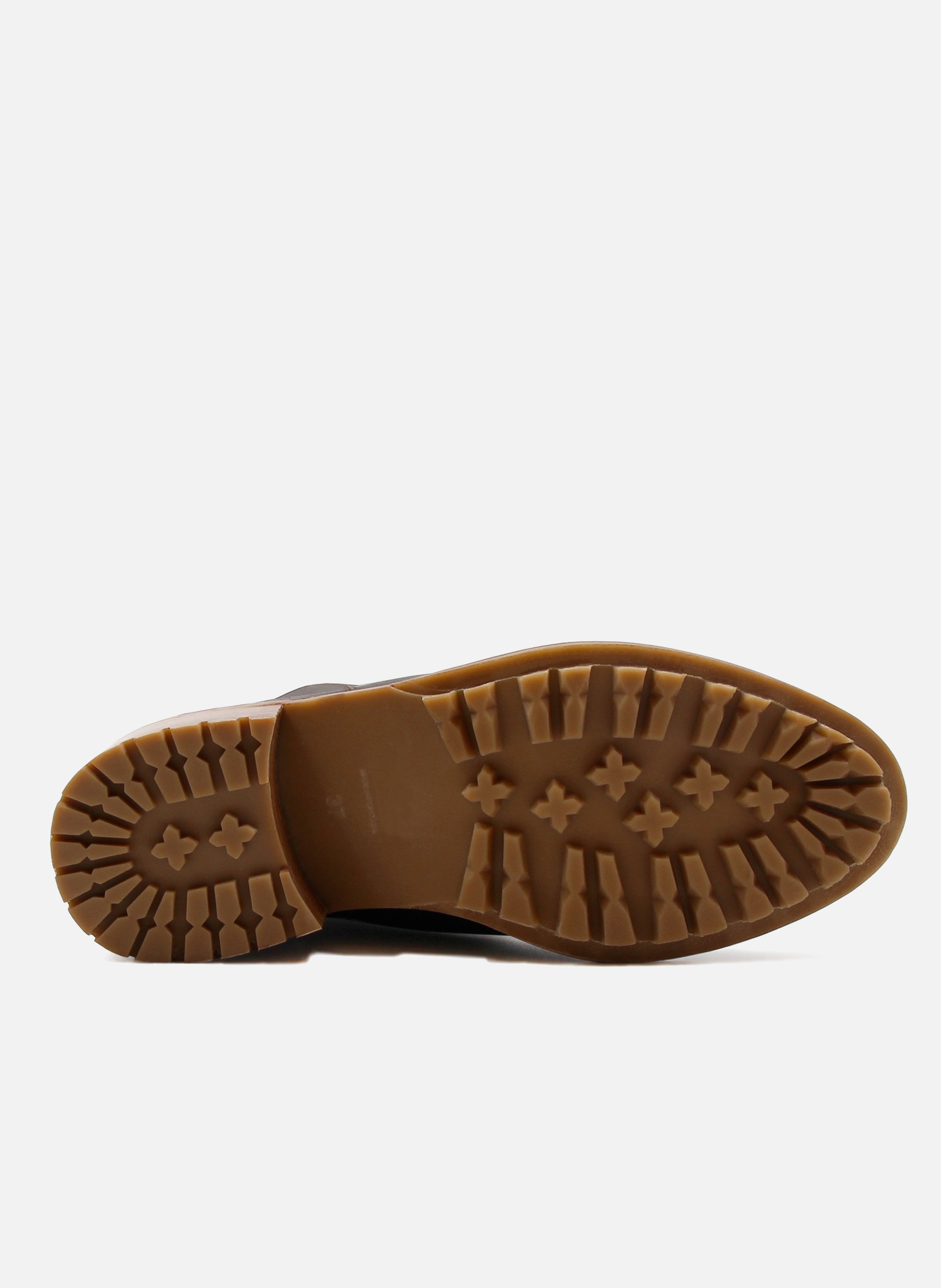 Fur-lined leather boots JULES & JENN Brown