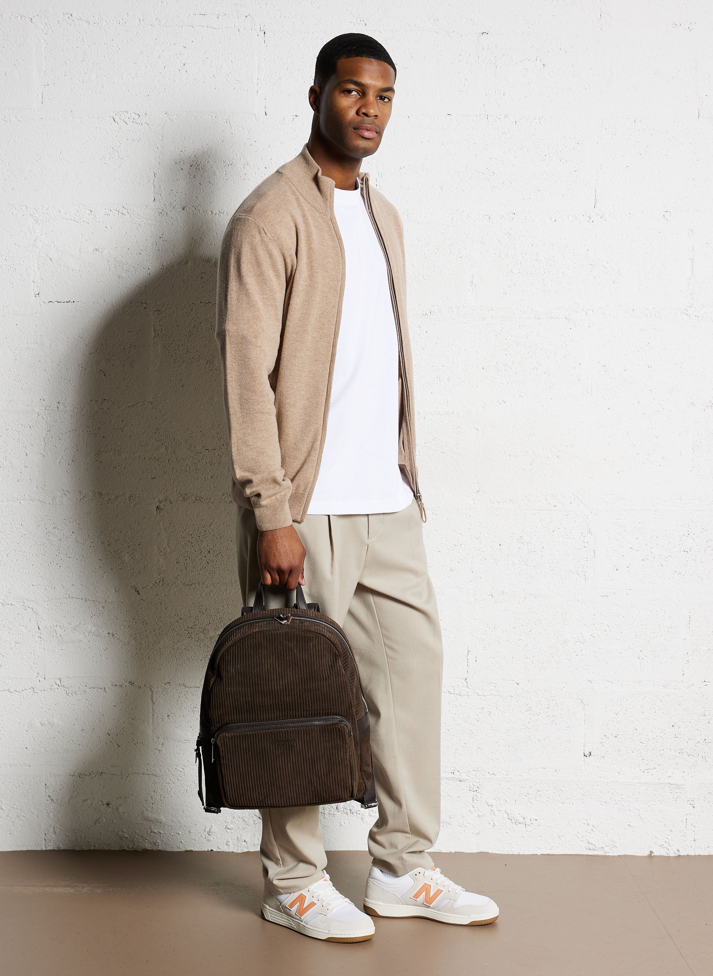 High-neck zipped sweater GANT Beige