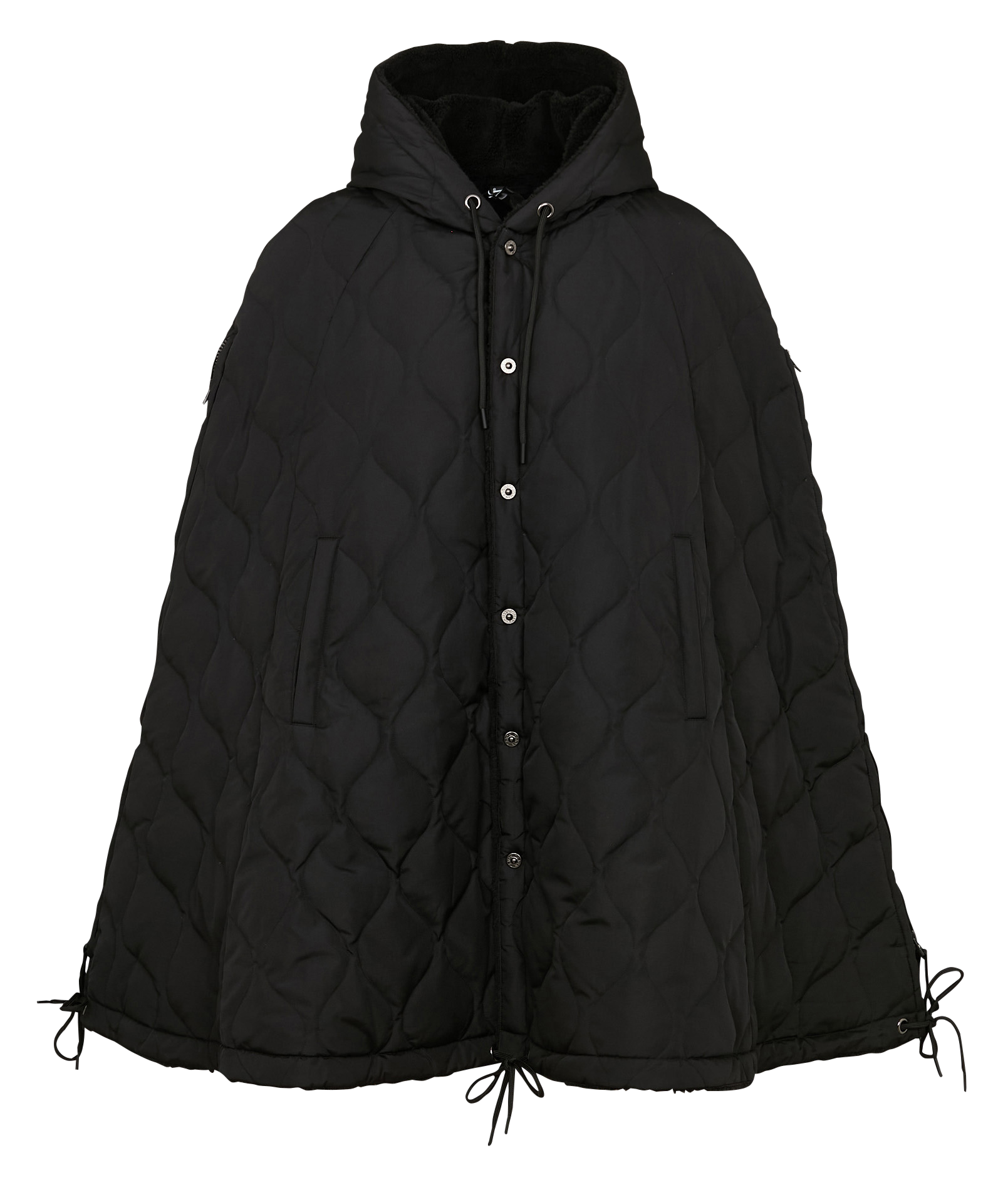 Cape matelassée à capuche TAION Noir