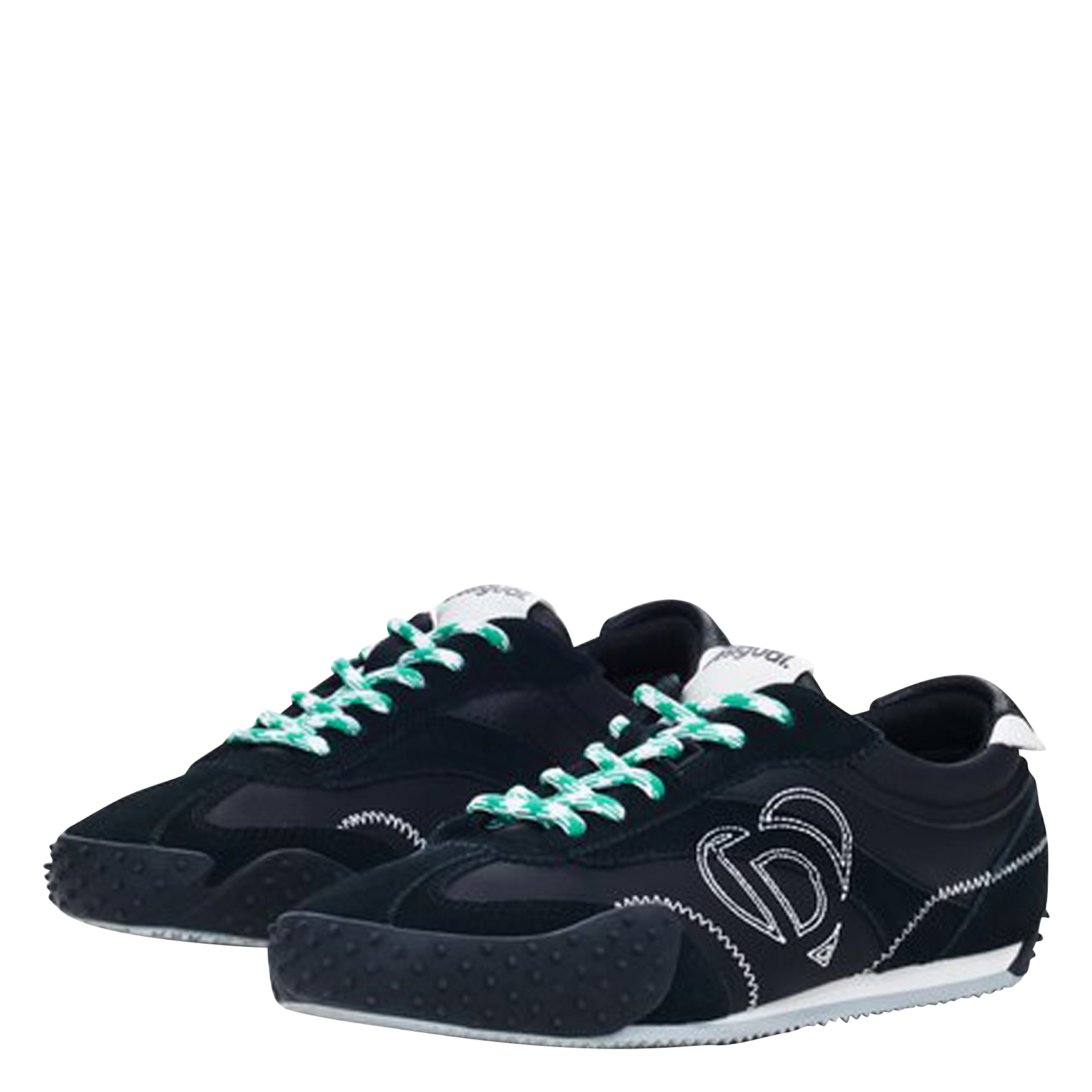 Low-top leather mix sneakers DESIGUAL Black