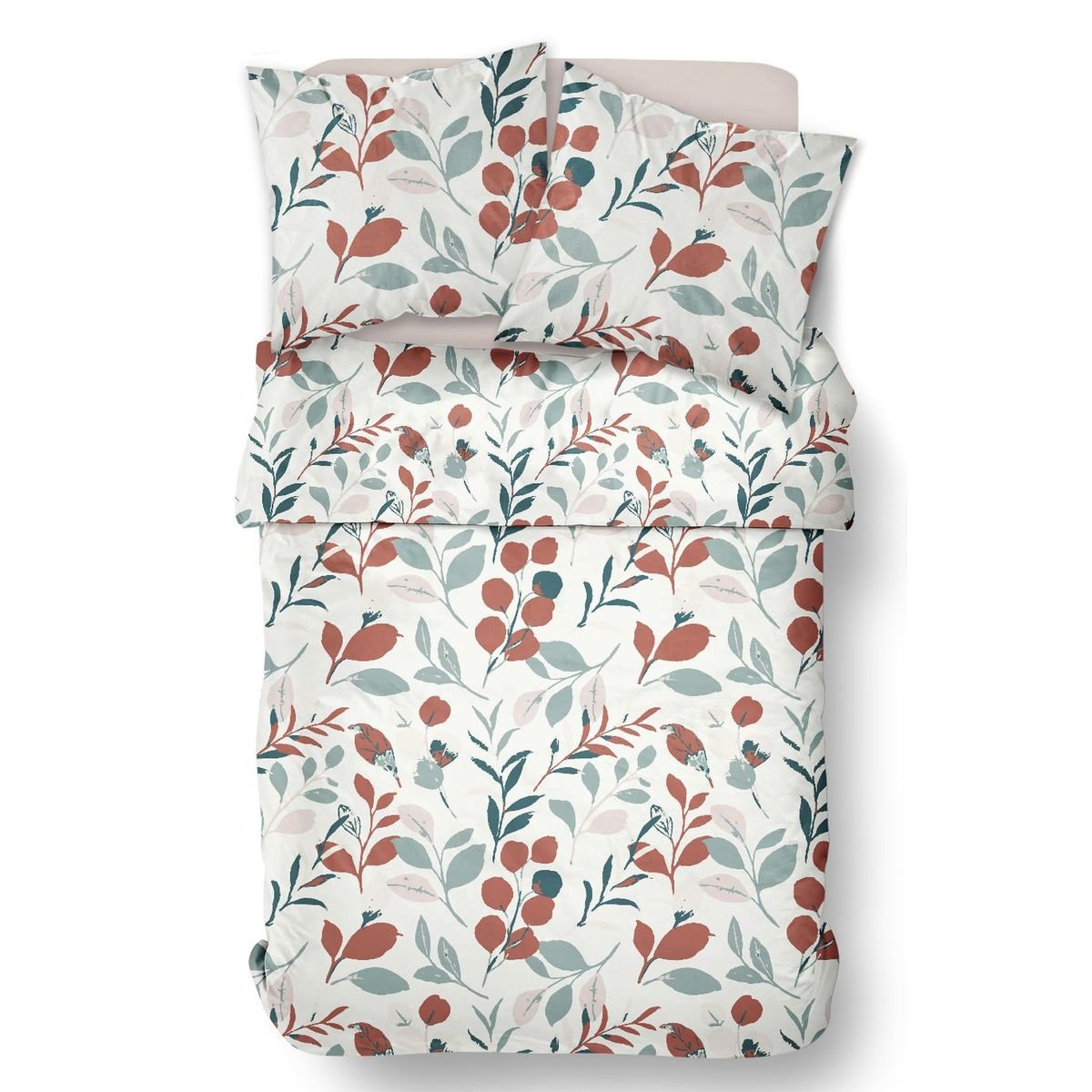 Printed cotton bed set TODAY LINGE DE MAISON White
