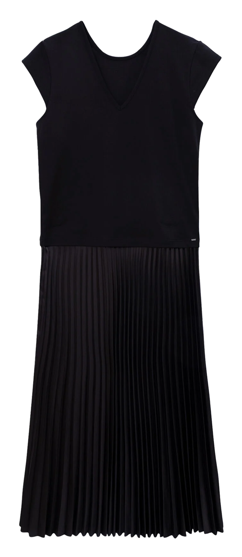 Gerade geschnittenes Kleid mit Rundhalsausschnitt IKKS Schwarz