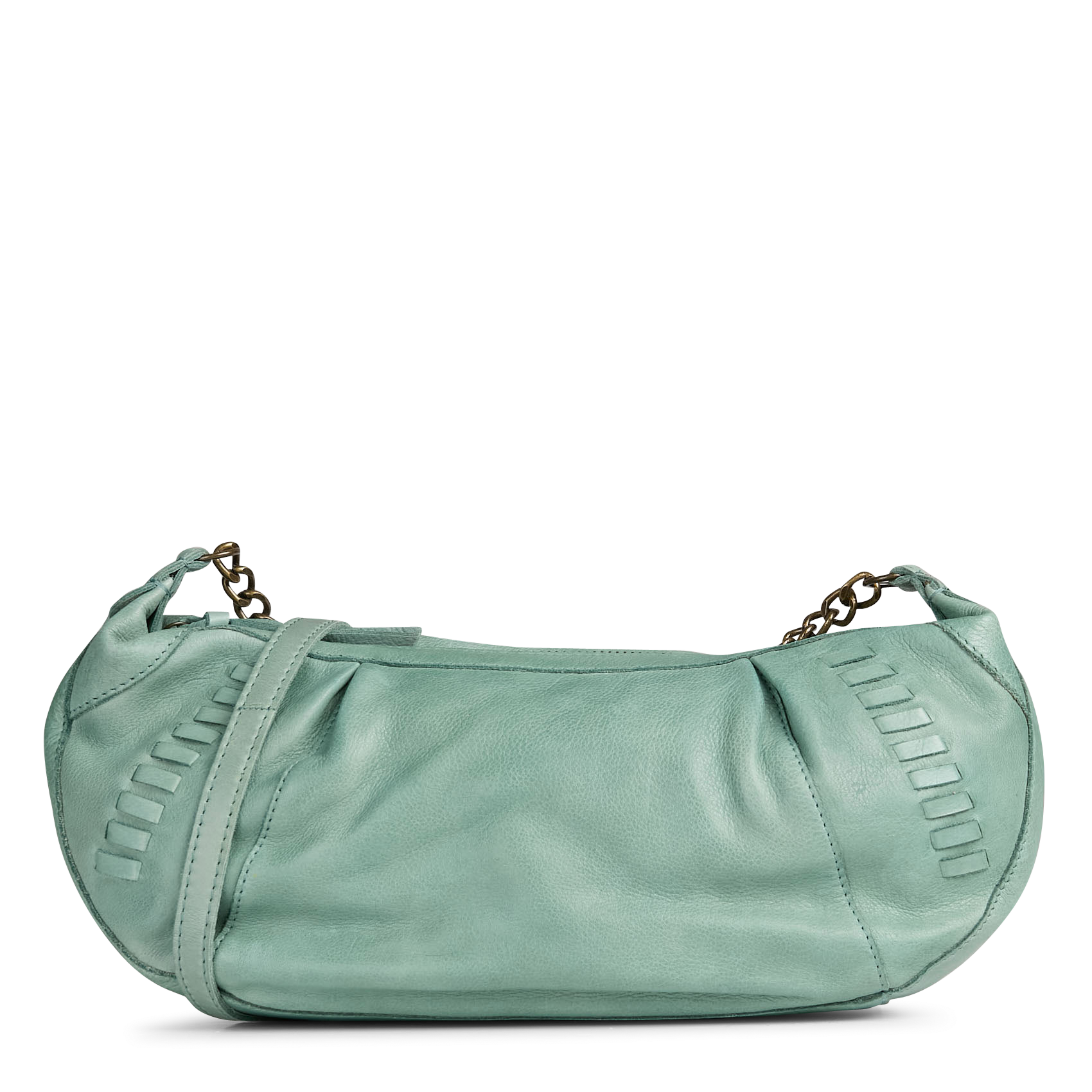 Dori leather shoulder bag PIECES Green