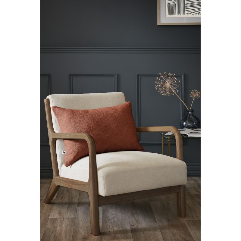 Coussin déco déhoussable 100% coton L'EFFET PAPILLON Rouge