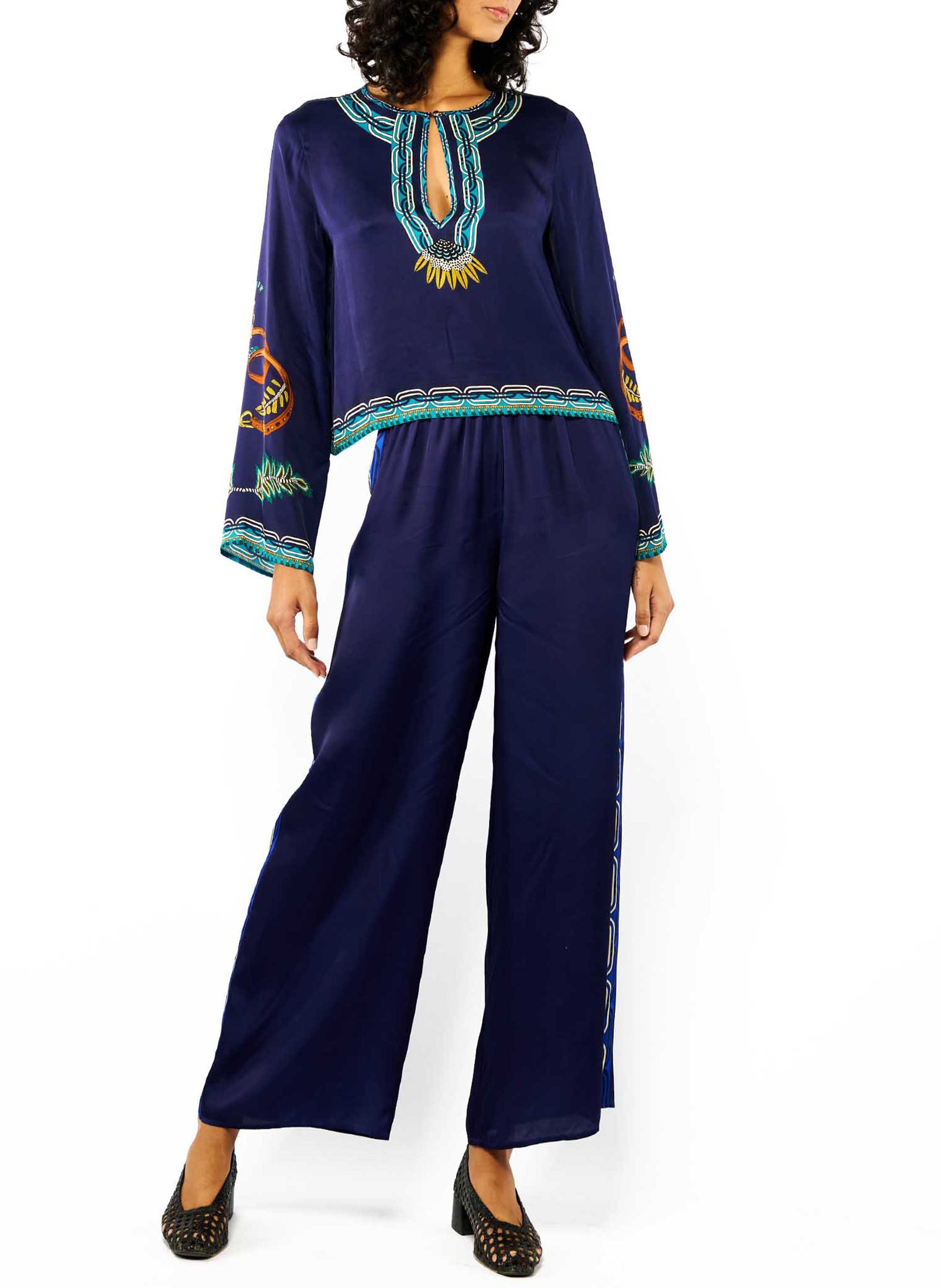 Wide trousers WILD Blue