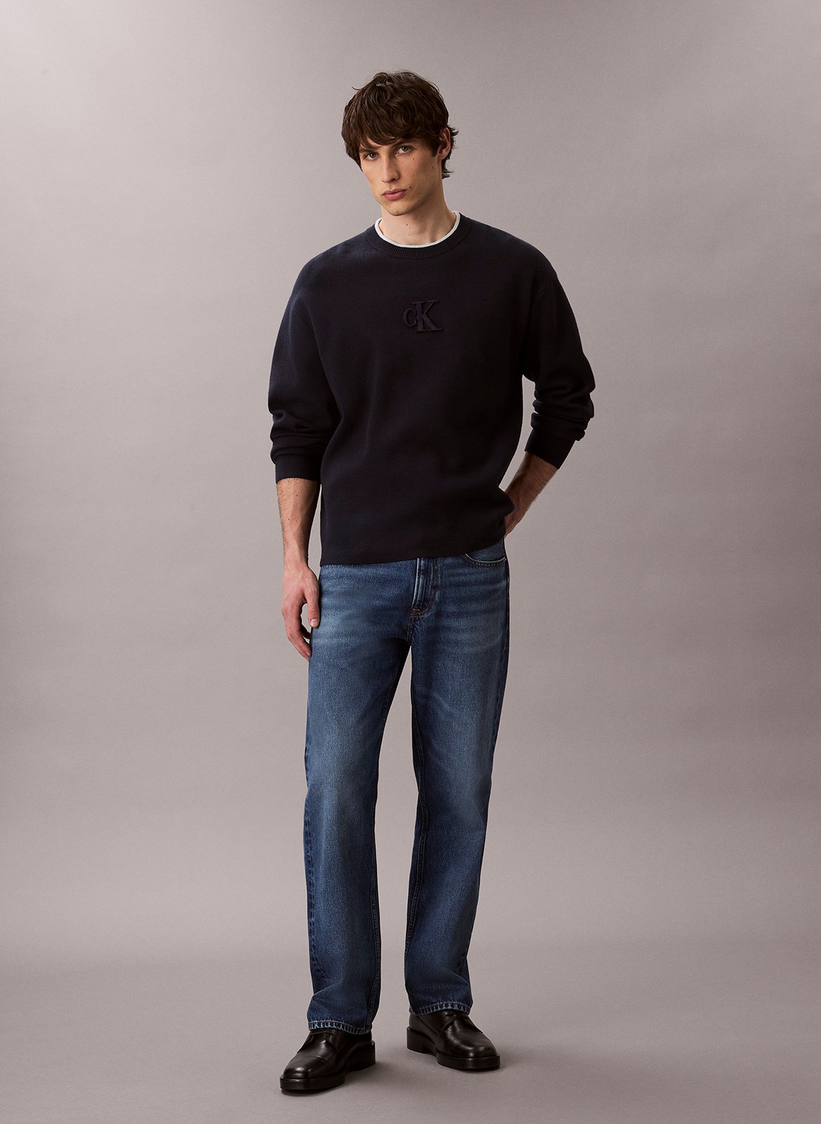 Pull col rond  CALVIN KLEIN Bleu