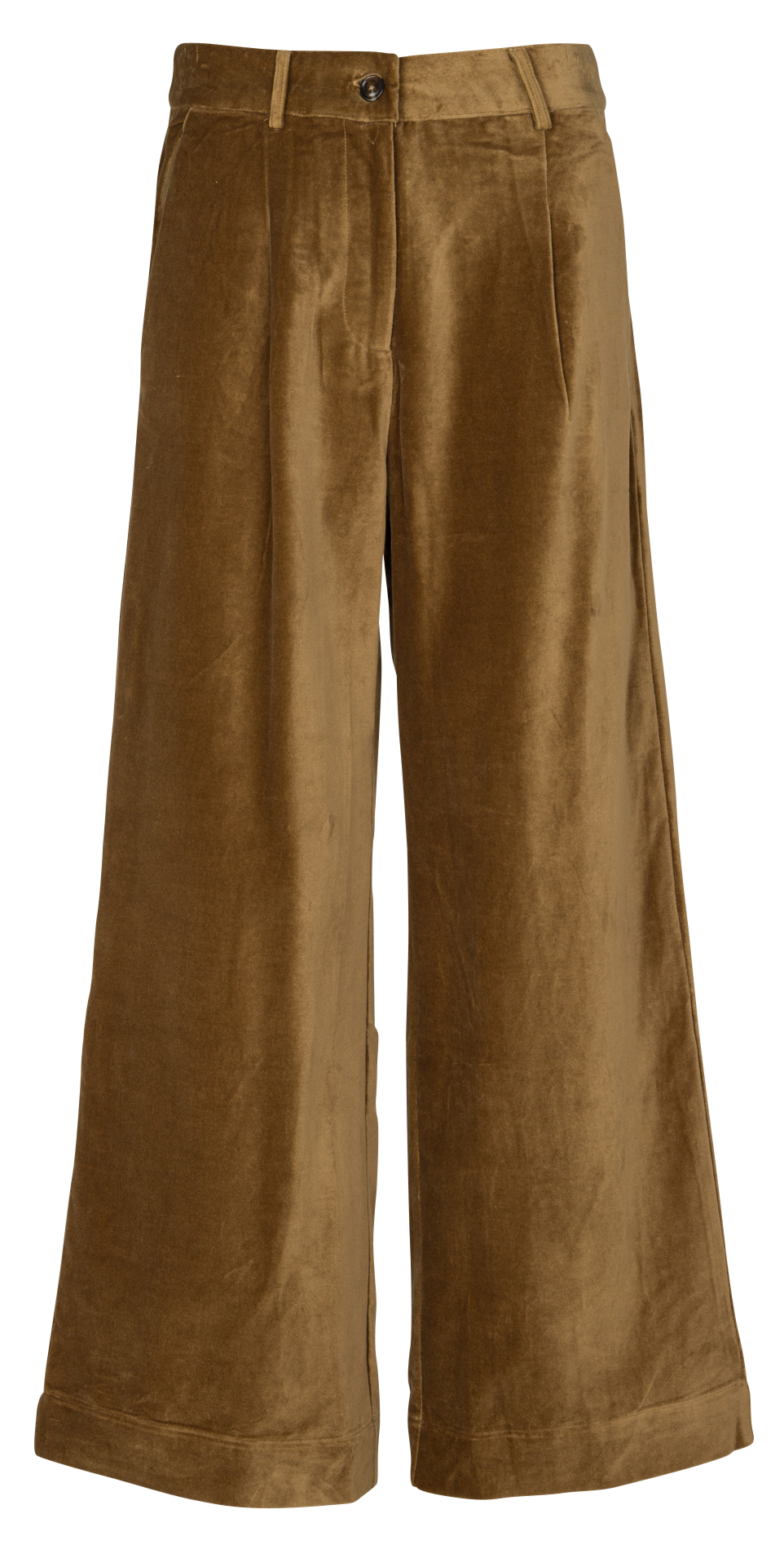 Weite Hose aus Baumwoll-Velours EMILE ET IDA Braun