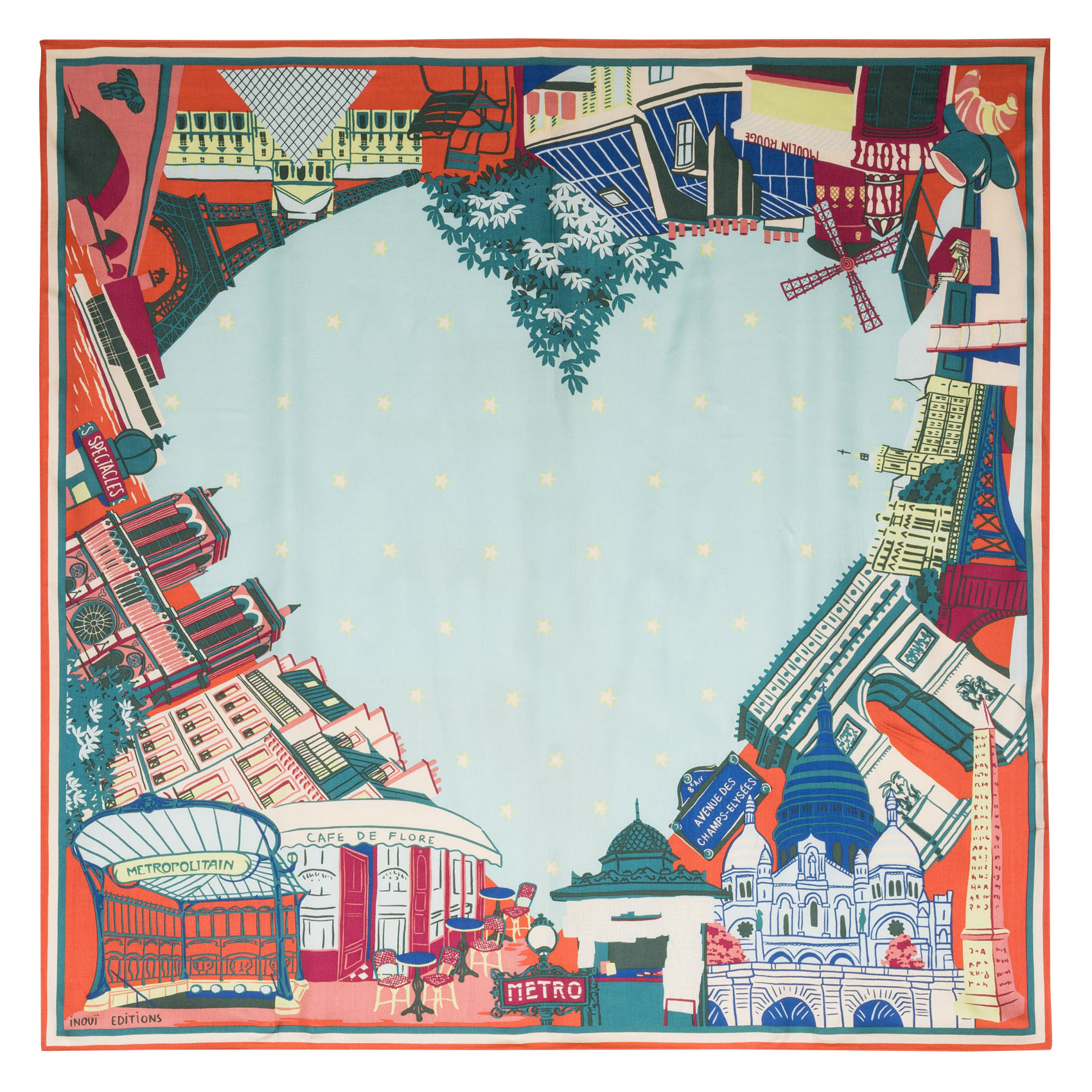 Silk-blend scarf INOUI EDITIONS Multicolored