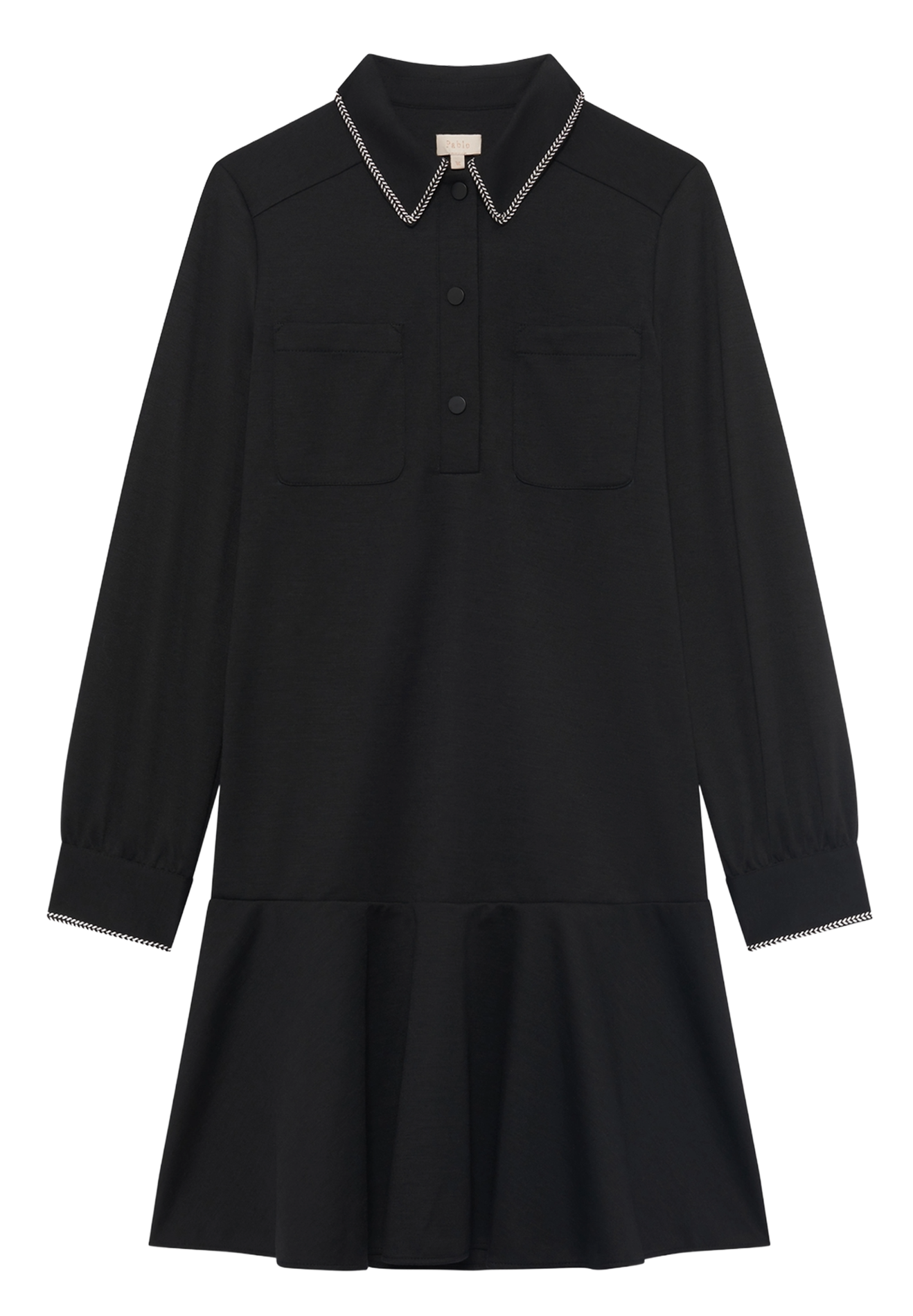 Short dress with shirt collar PABLO Black