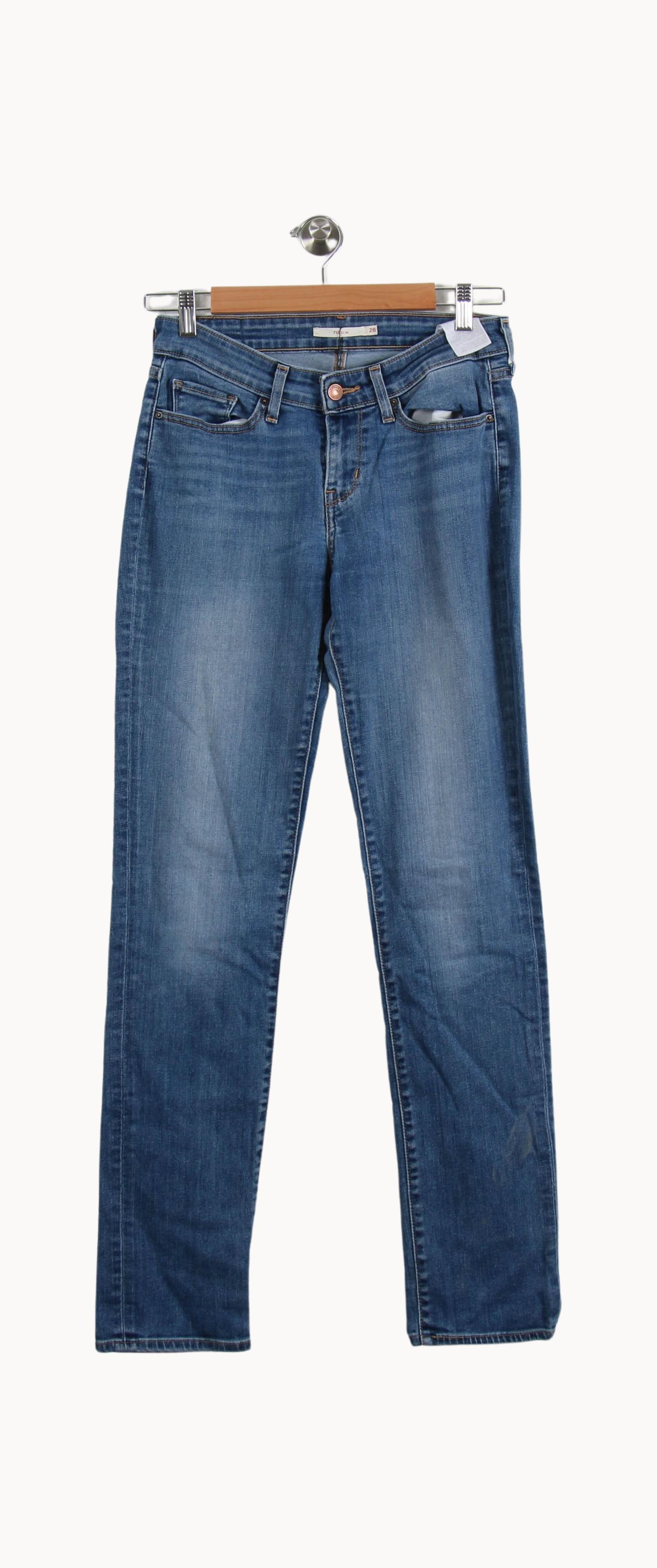 Cropped slim jeans with studs LEVI'S - Seconde main Blue