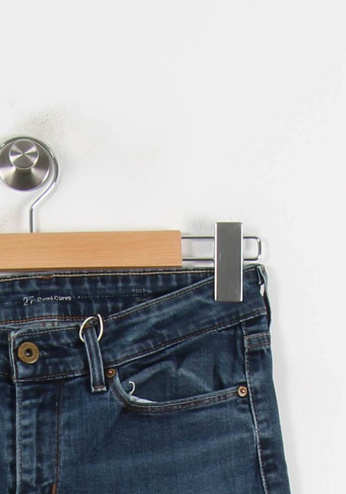 Cropped slim jeans with studs LEVI'S - Seconde main Blue