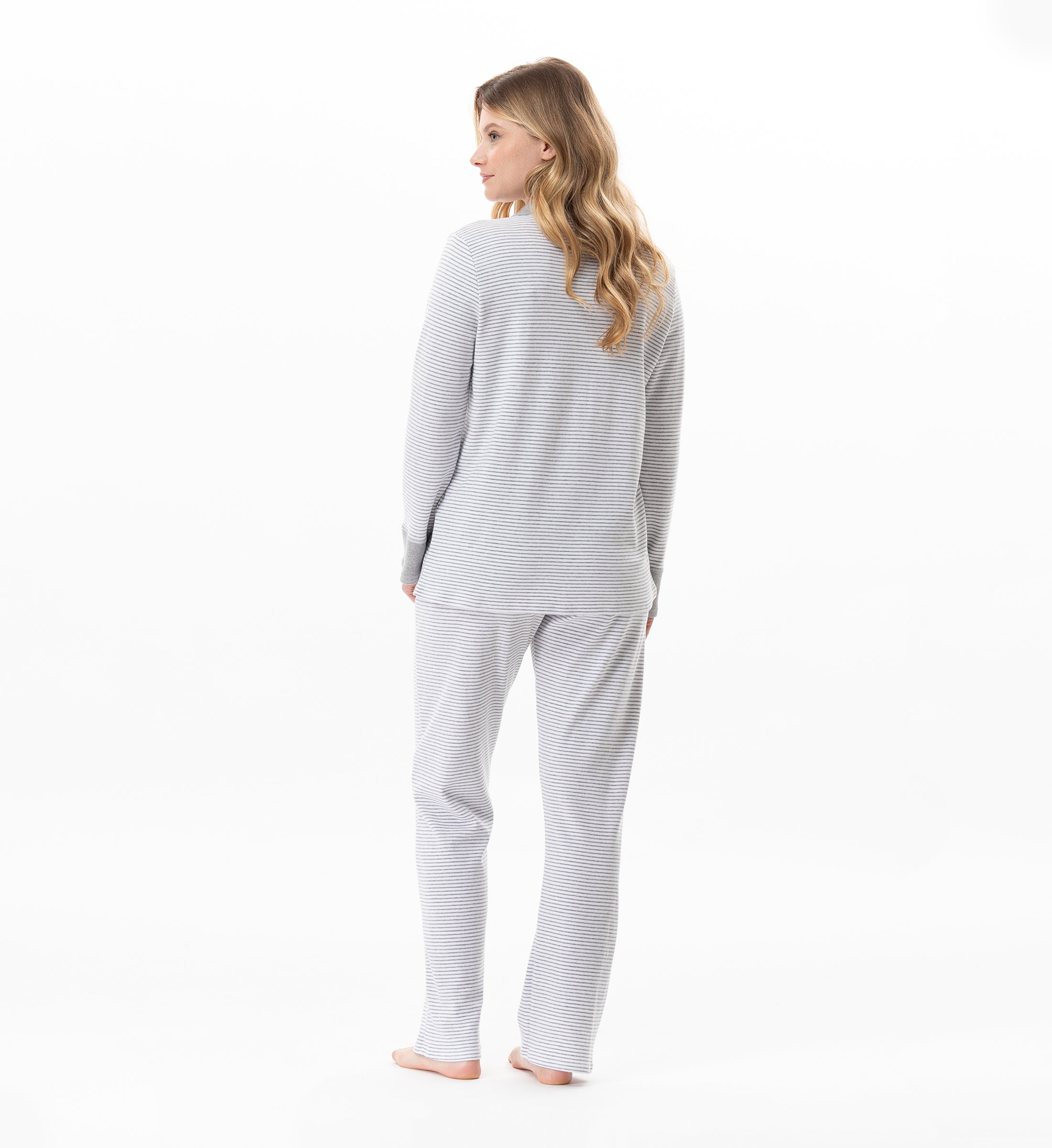 Buttoned cotton pajamas LE CHAT Grey