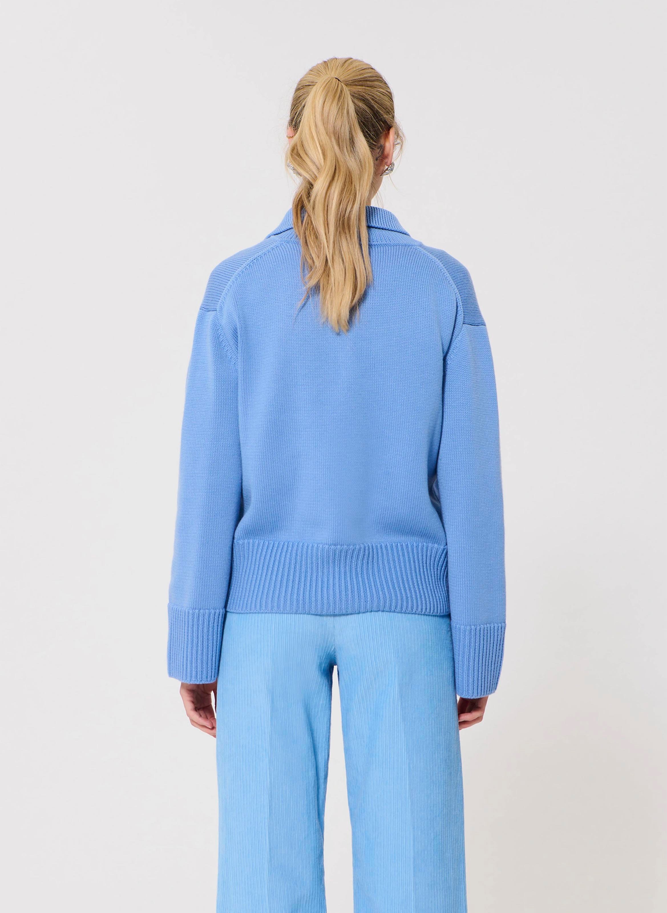 Pull col V  TARA JARMON Bleu